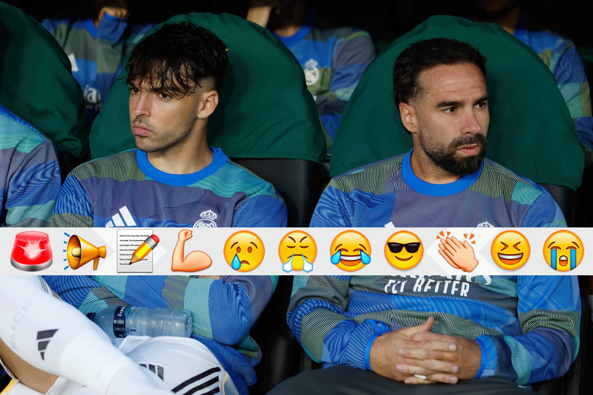 Asencio y Carvajal en el banquillo de La Cartuja.