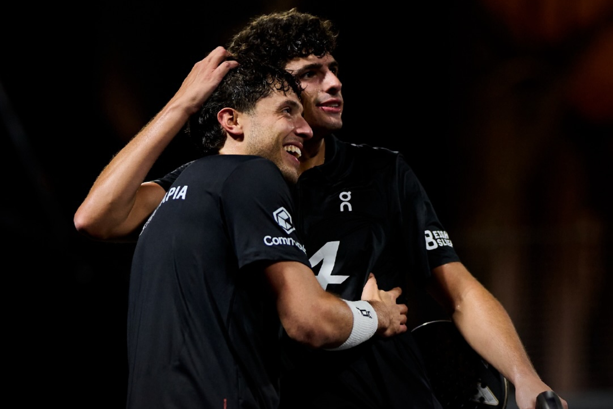 Coello y Tapia celebrando la victoria.