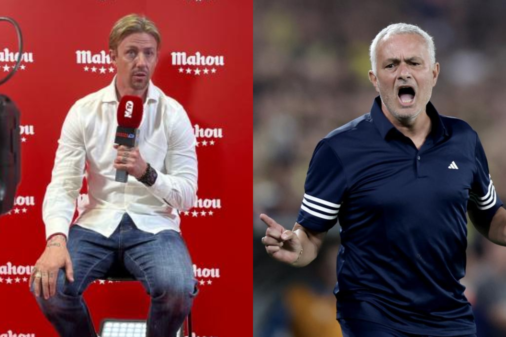 Guti y Mourinho.