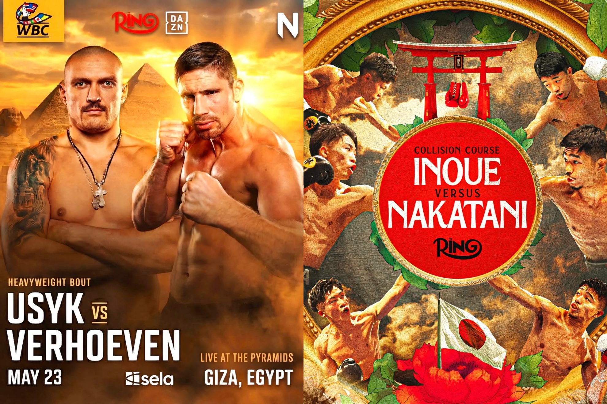 Póster Usyk vs. Rico e Inoue vs. Nakatani