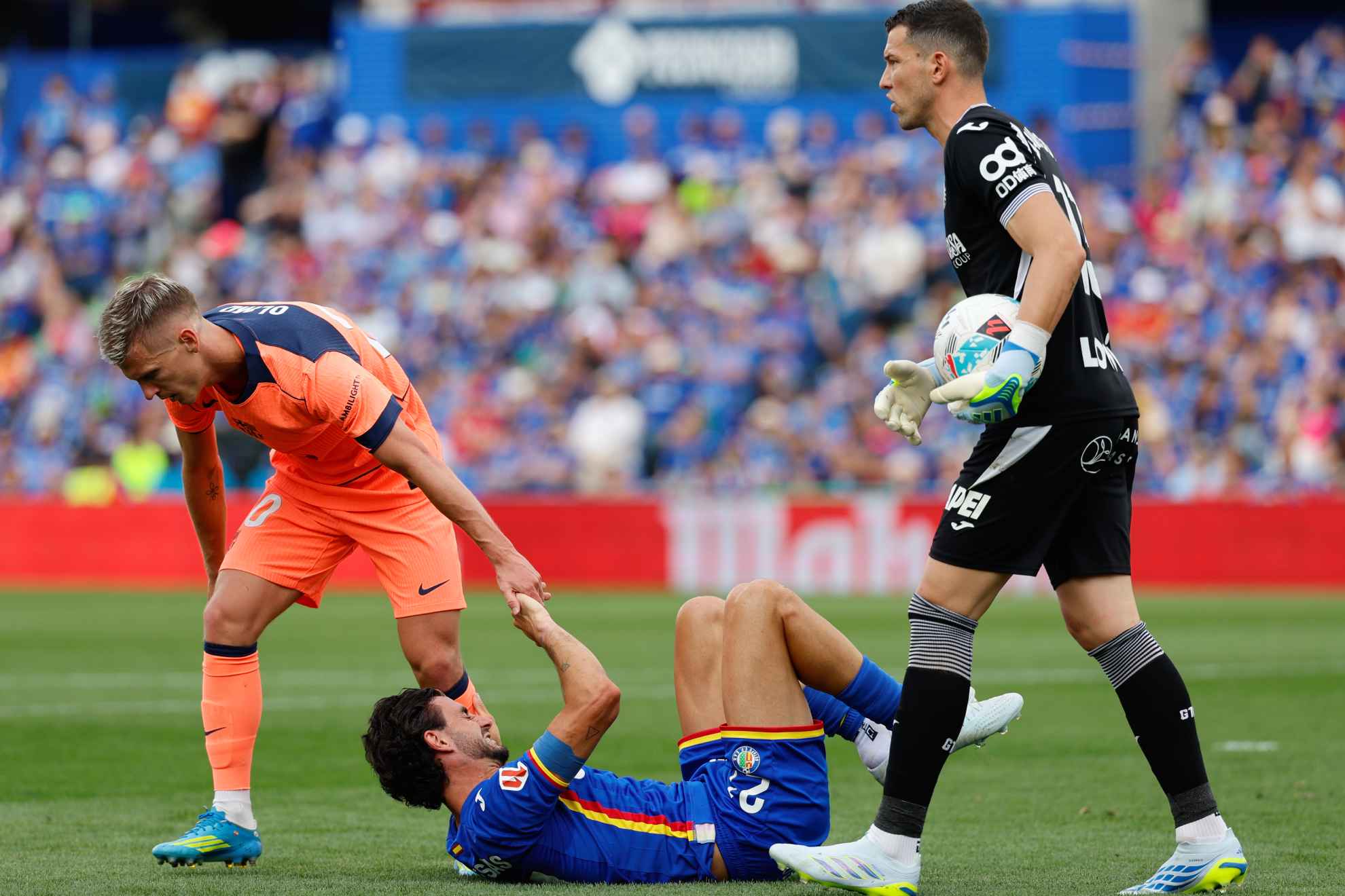 David Soria, durante el partido ante el Barcelona