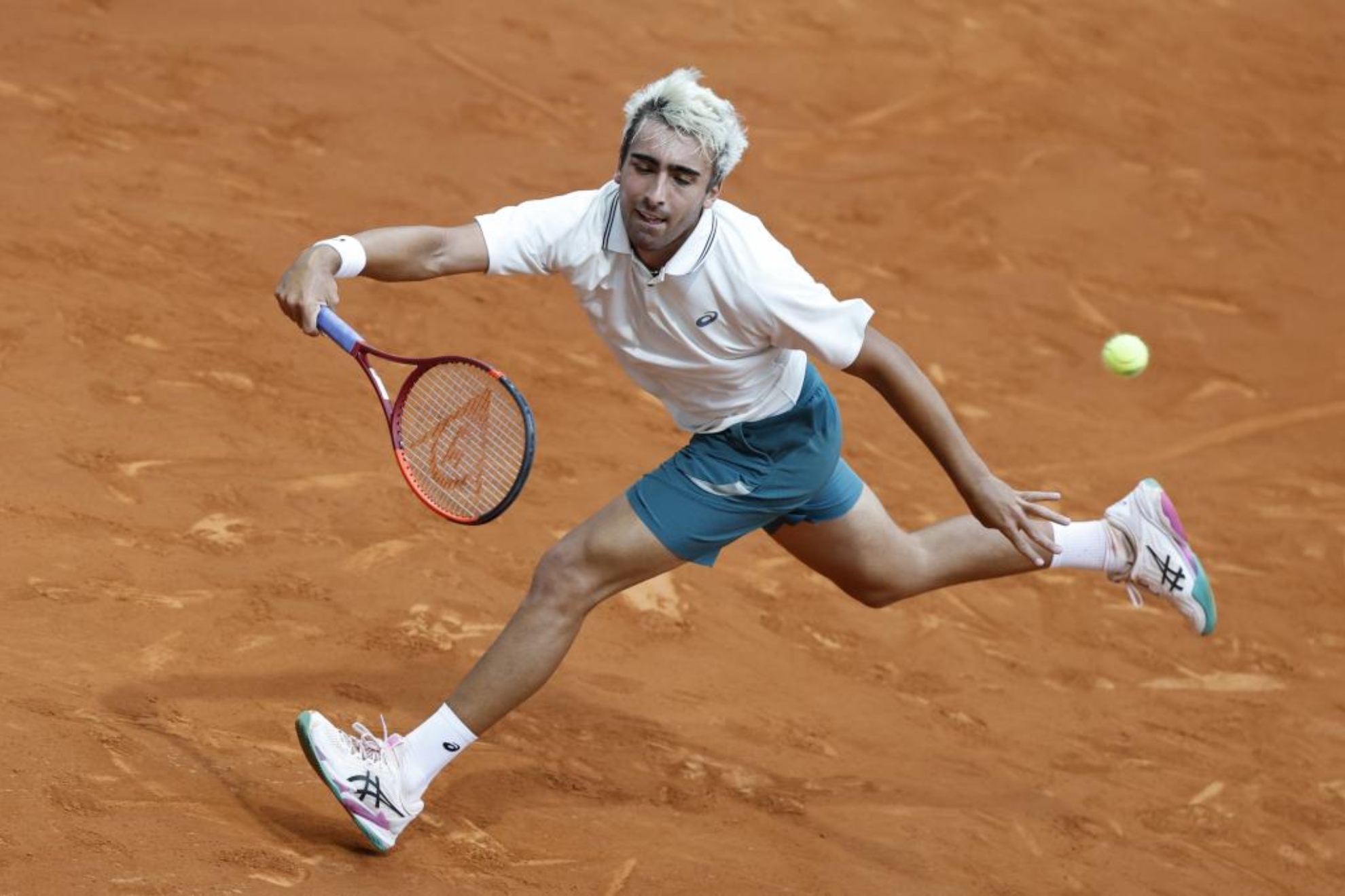 Dani Mérida, en su partido ante Corentin Moutet
