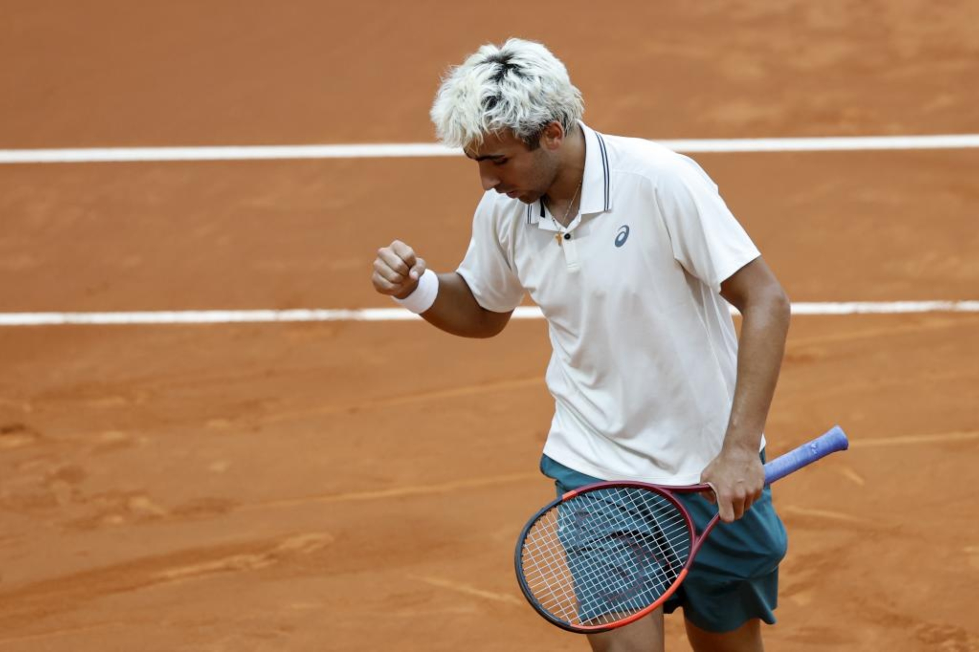 Dani Mérida, durante su partido ante Moutet