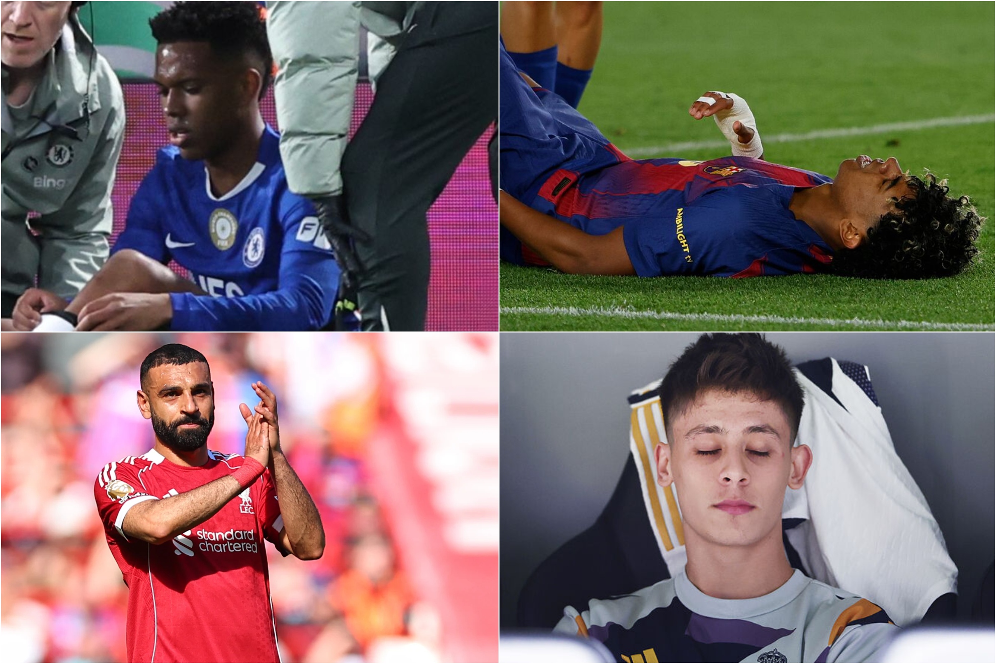 Montaje con varios lesionados cuyo Mundial peligra.