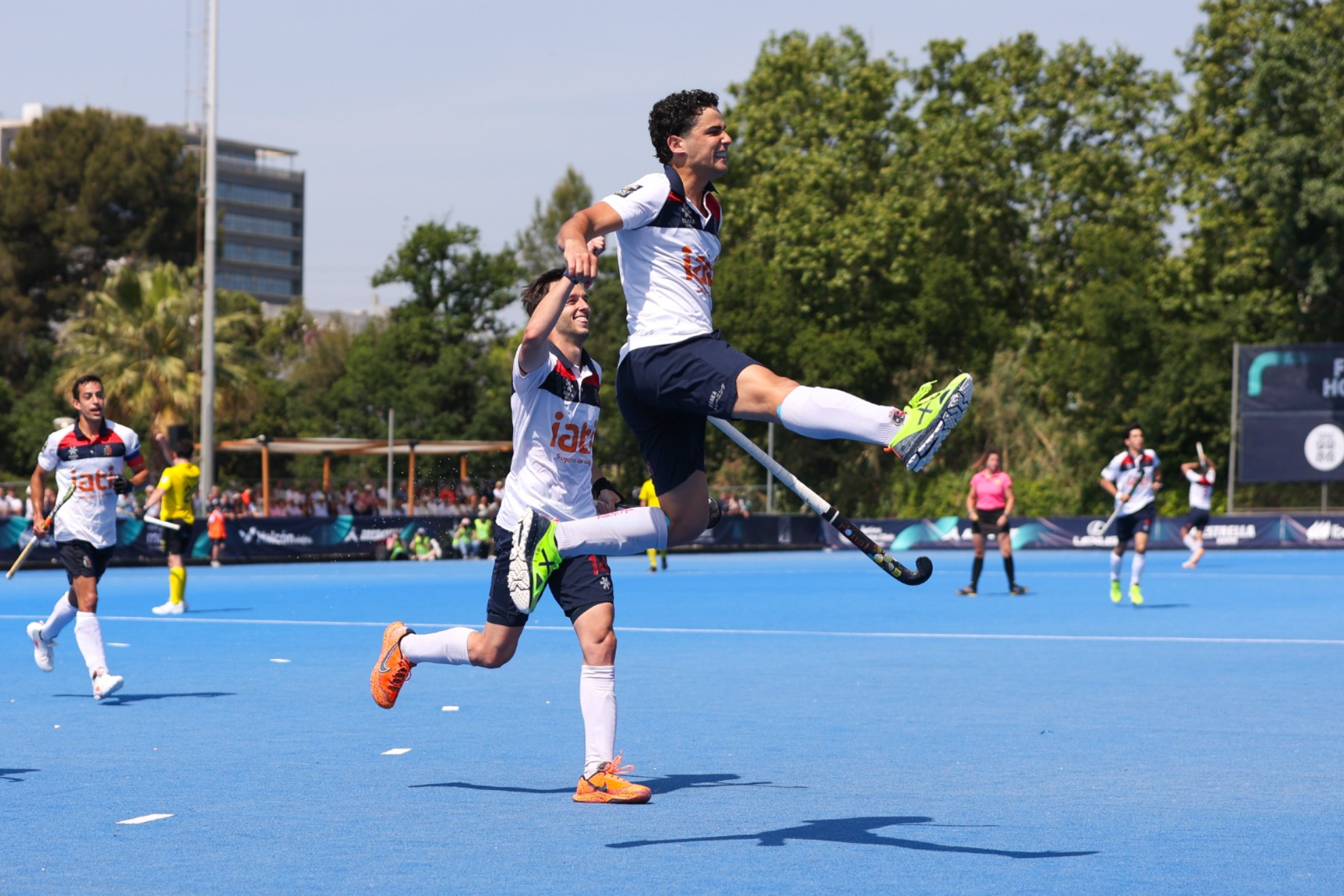 Nico Laplaza celebra el gol en la final de la Copa del Rey.