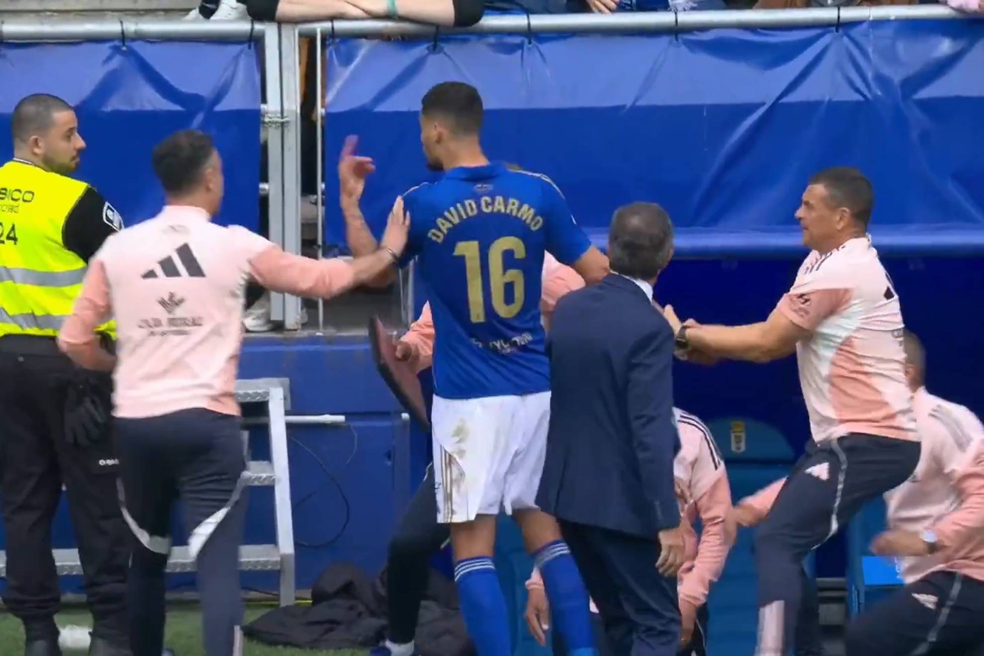 Carmo, en el momento del cambio.