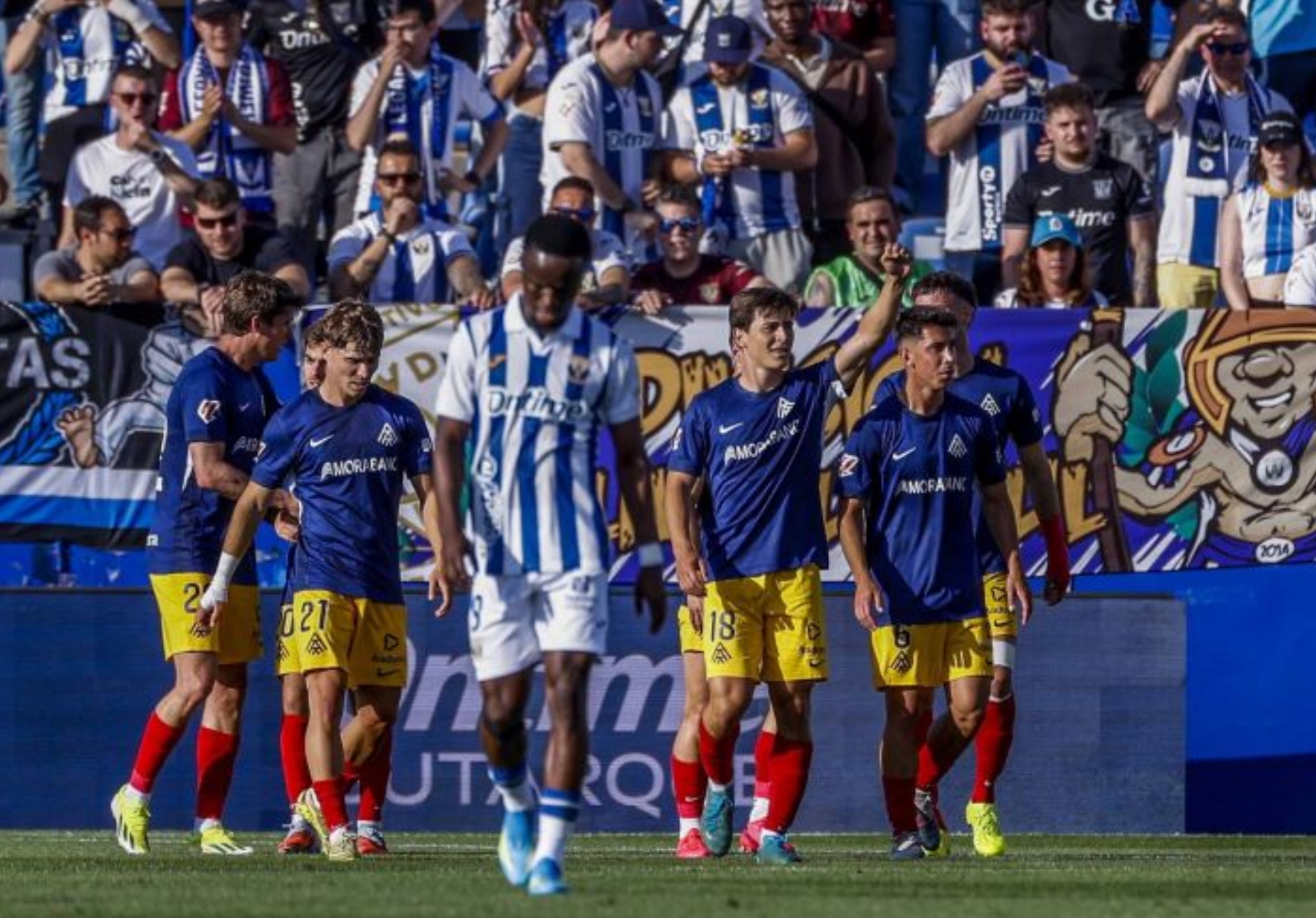 Marc Cardona celebra el gol que marcó al Leganés.