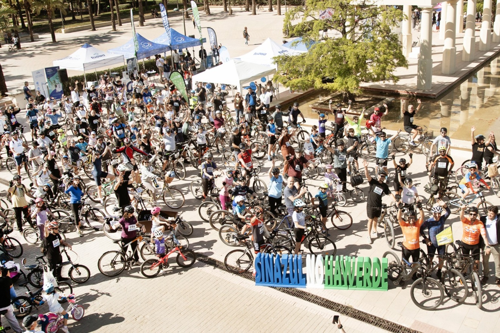 Imagen de la zona de salida y meta de la marcha.