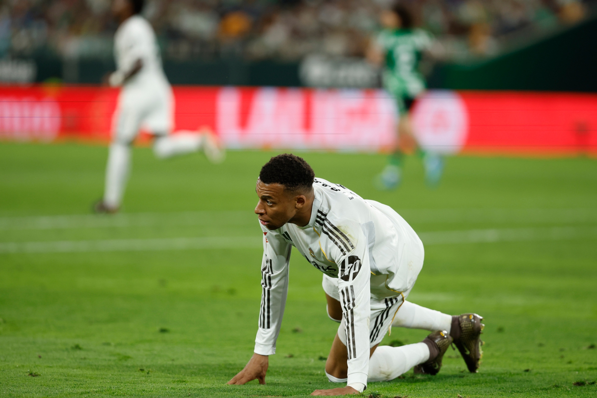 Mbappé, en el Villamarín ante el Betis.