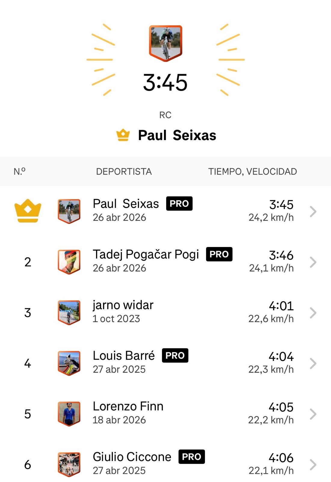 Inscripción de Seixas en La Redoute.