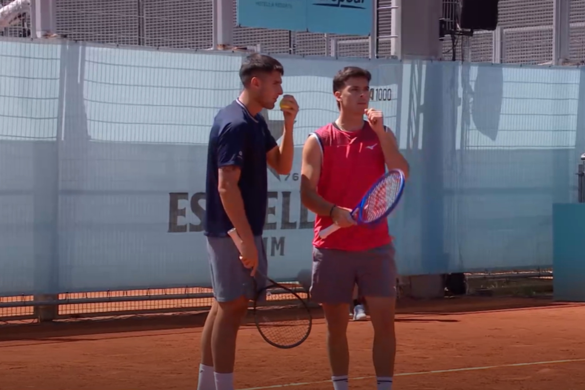 Pablo Llamas y Benjamin Winter, durante su partido ante Krajicek y Metkic