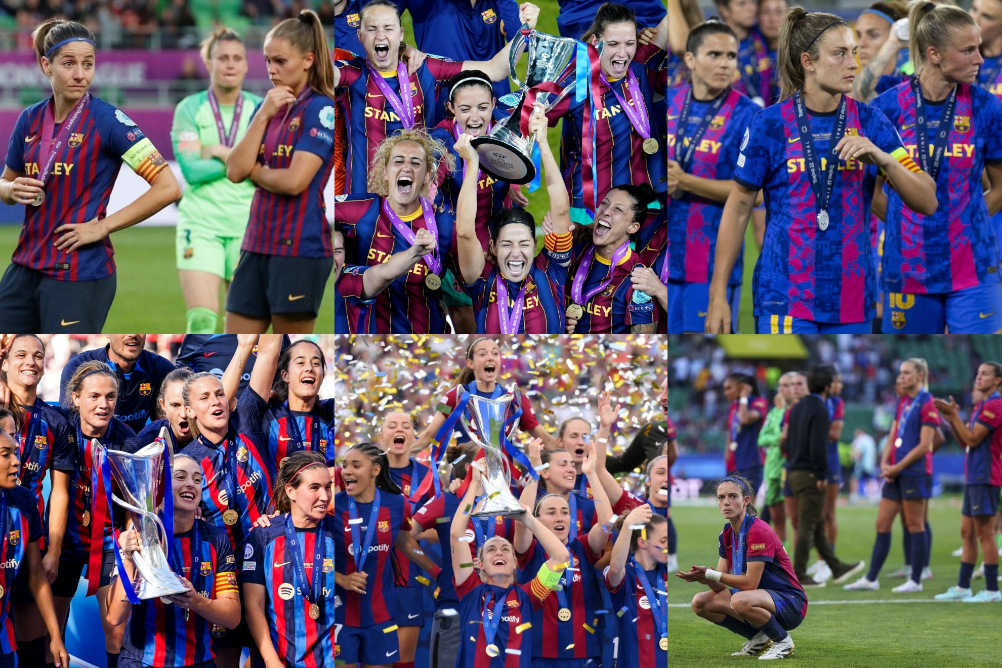 Finales de UWCL disputadas por el Barcelona .