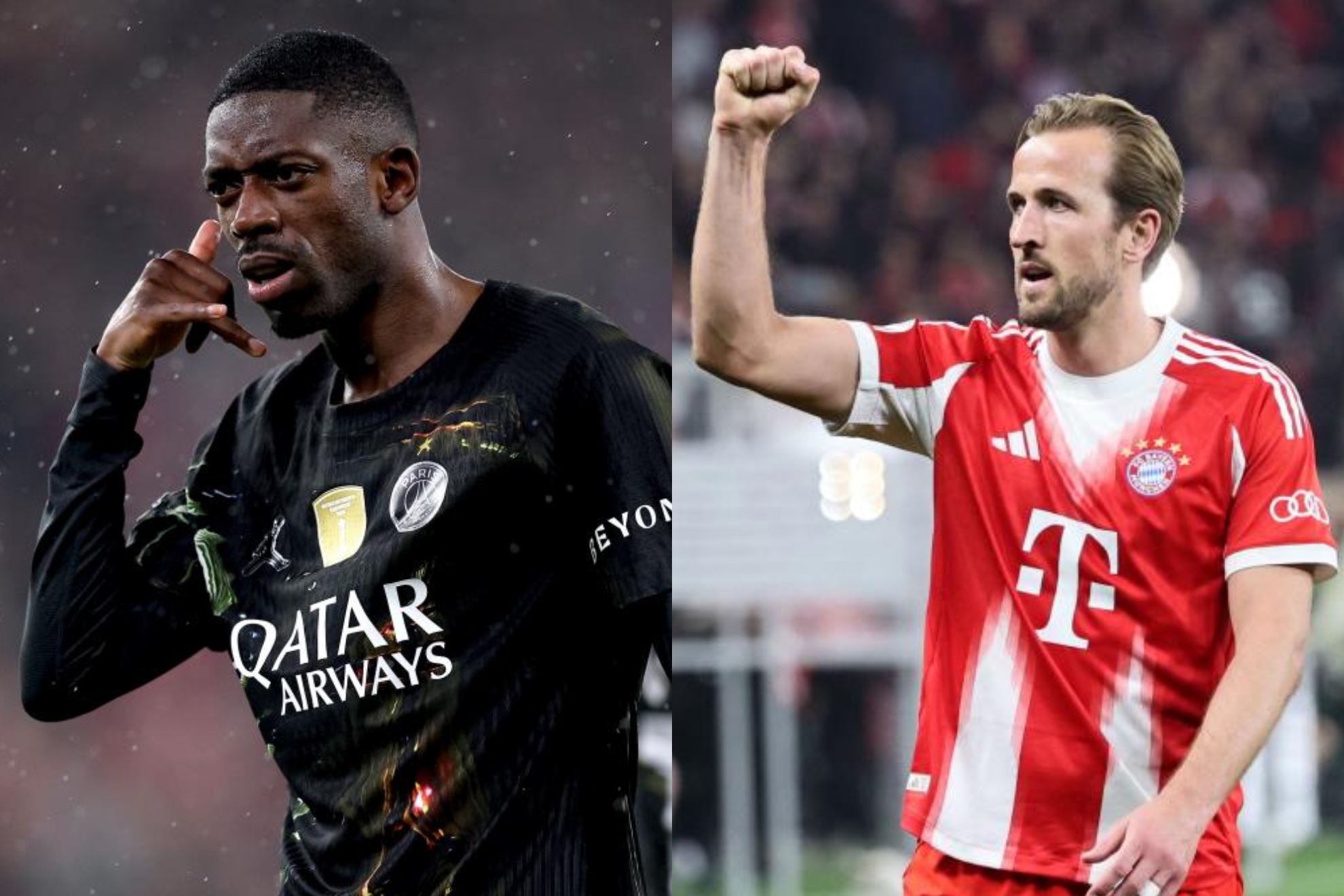 Ousmane Dembélé y Harry Kane.