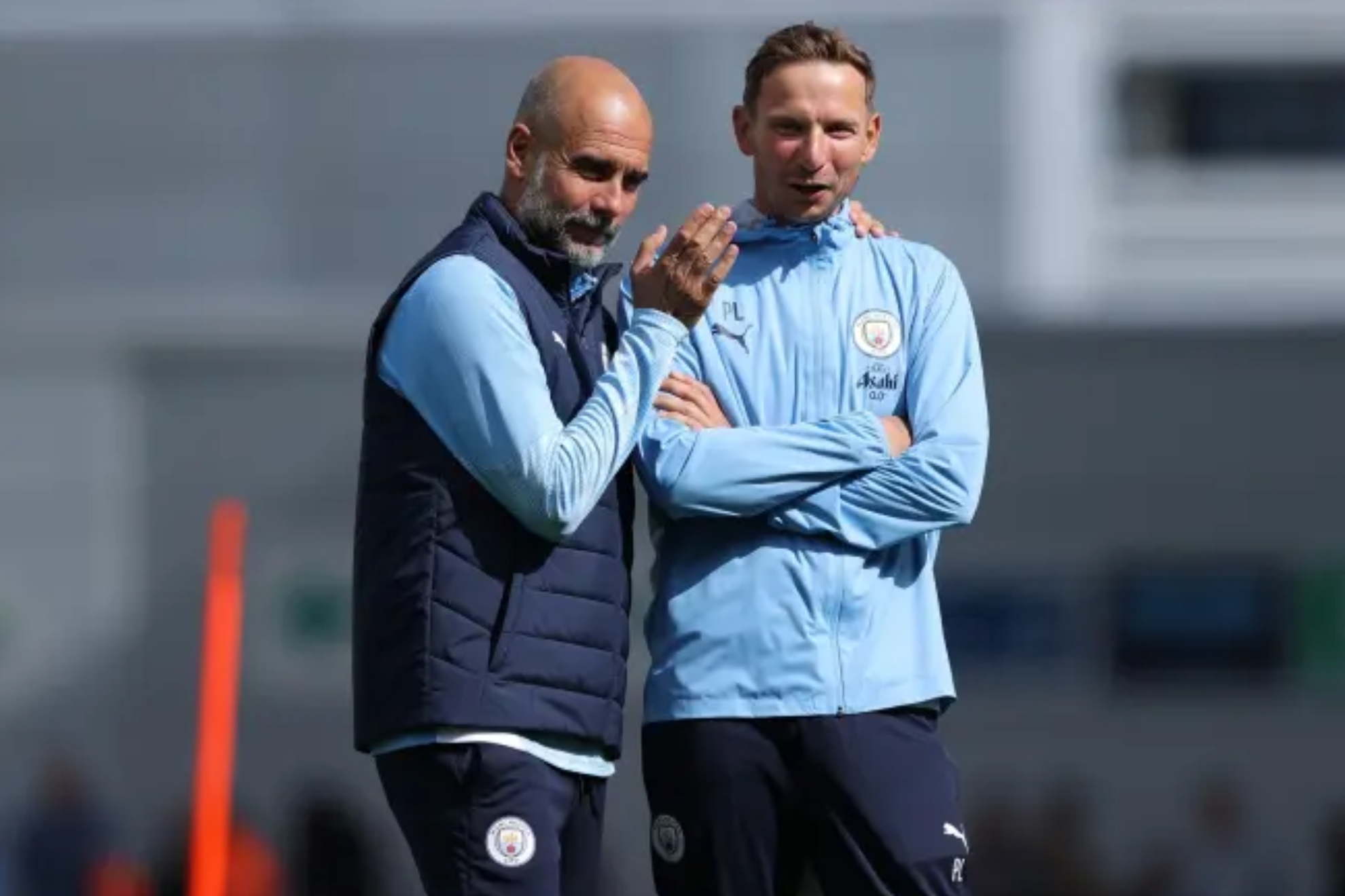 Guardiola y Pep Lijnders.