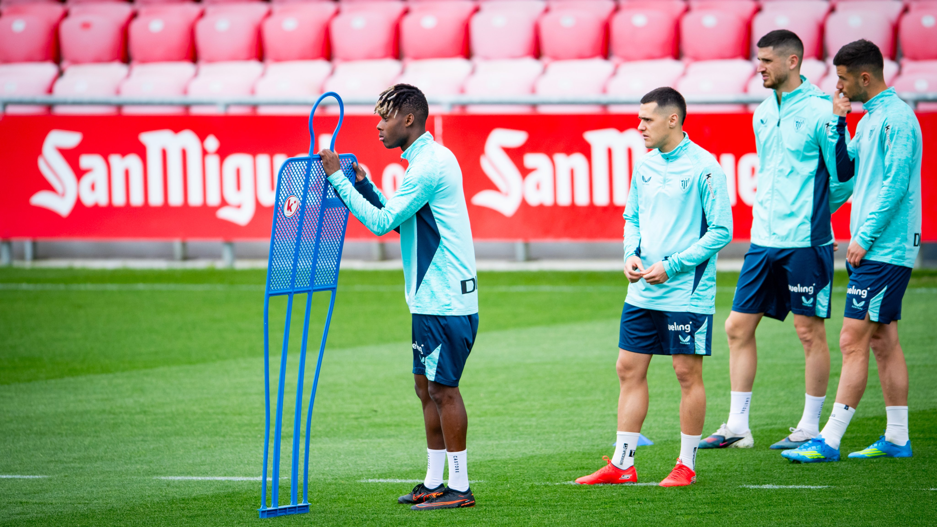Nico, en una sesión de entrenamiento en Lezama.
