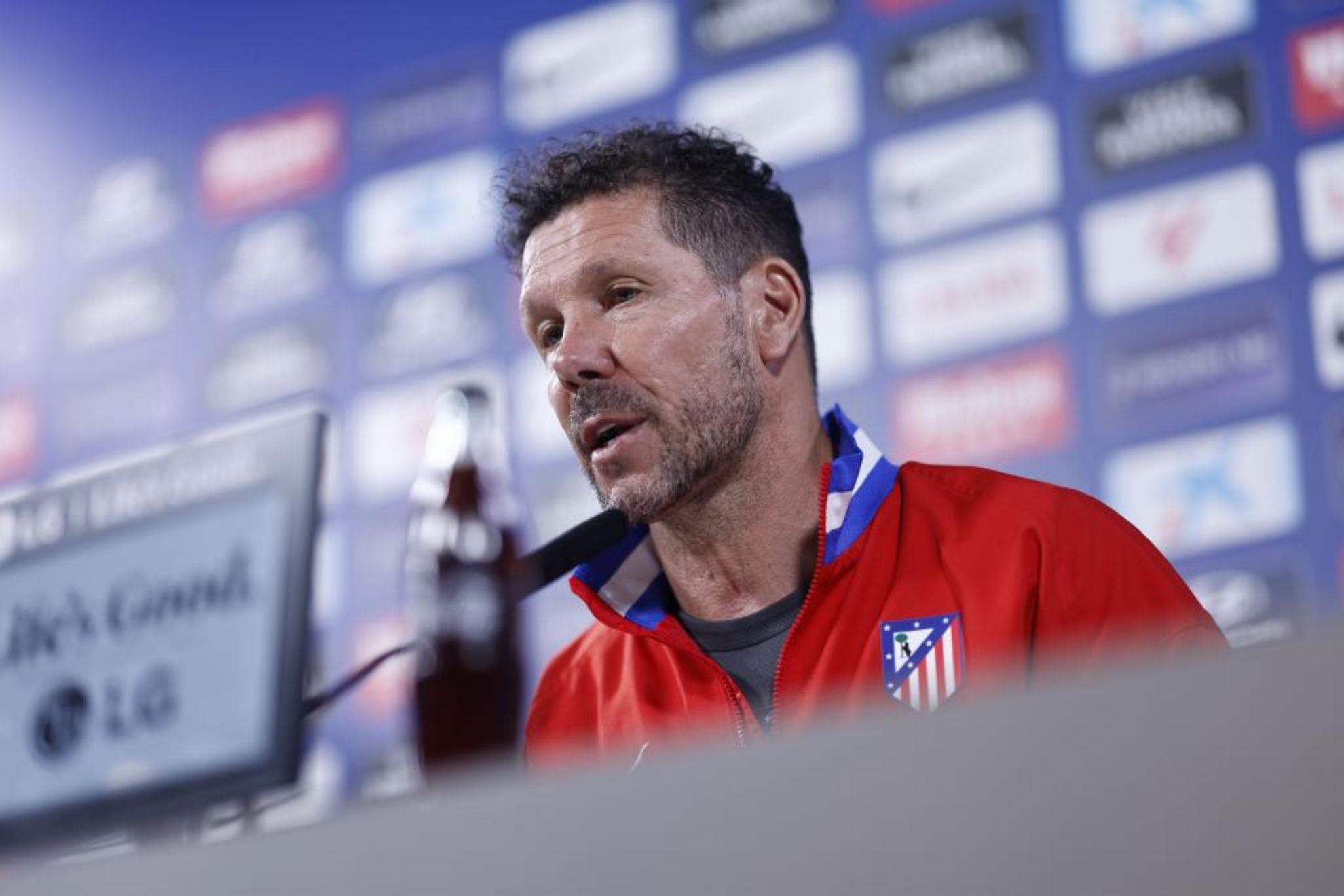 Simeone, en rueda de prensa.