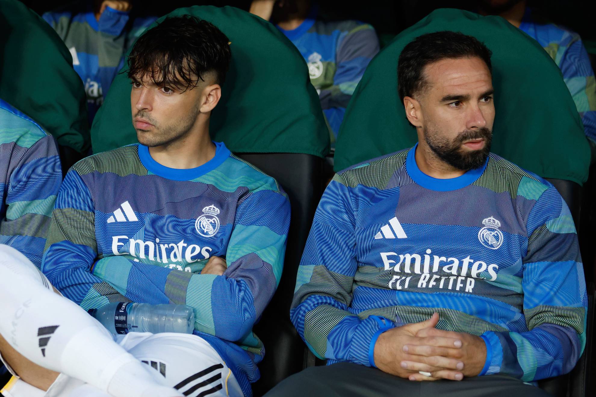 Asencio y Carvajal durante el partido en La Cartuja.
