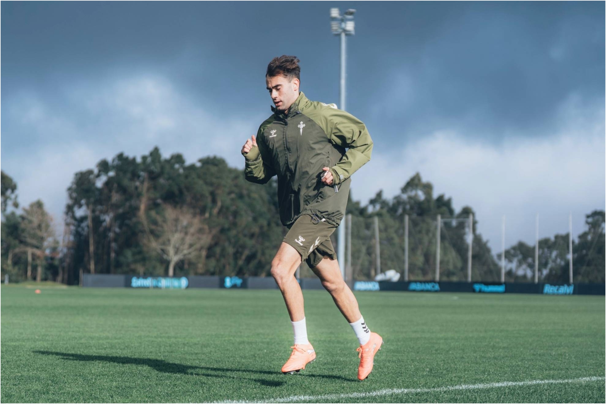 Núñez, en un entrenamiento con el Celta.