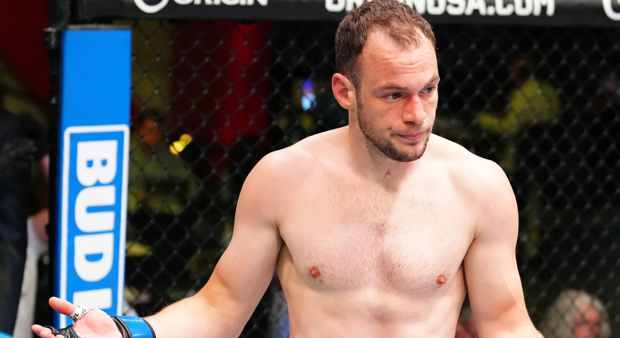 Uros Medic durante un combate en la UFC. UFC.