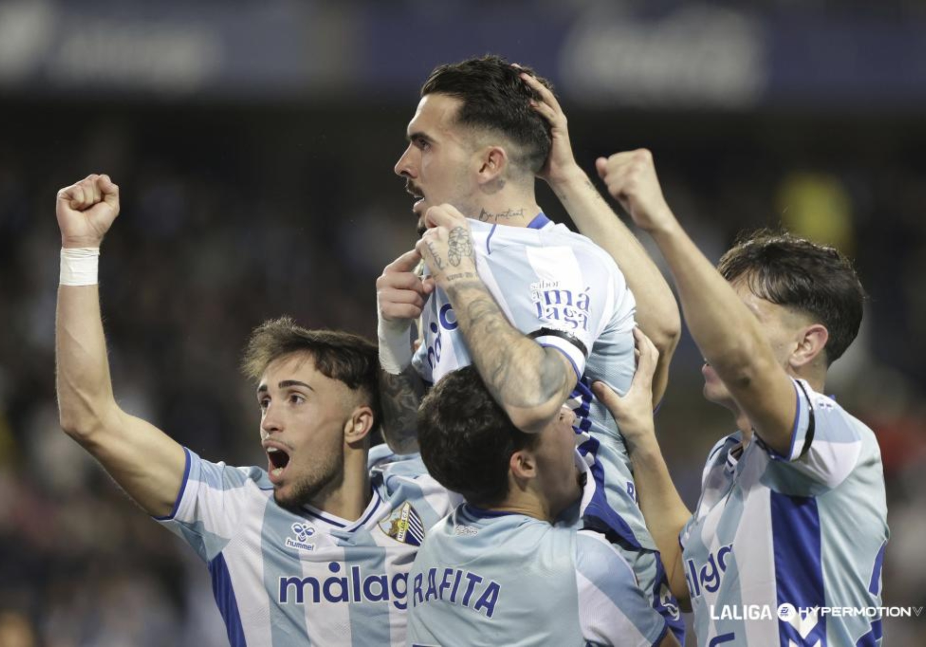 Joaquín celebra con sus compañeros uno de sus goles marcados esta temporada.