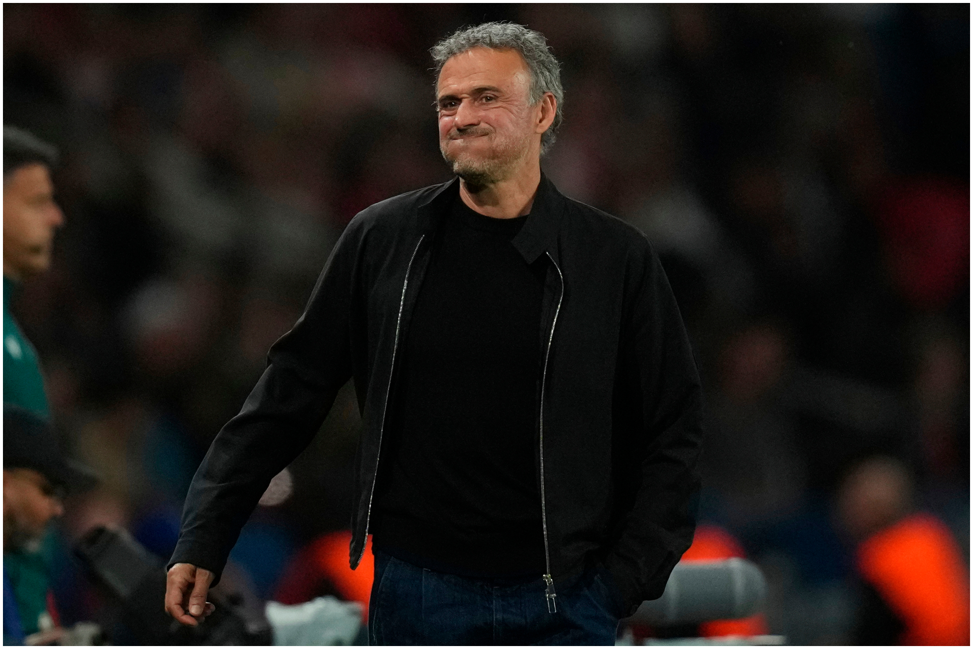 Luis Enrique, en el partido.