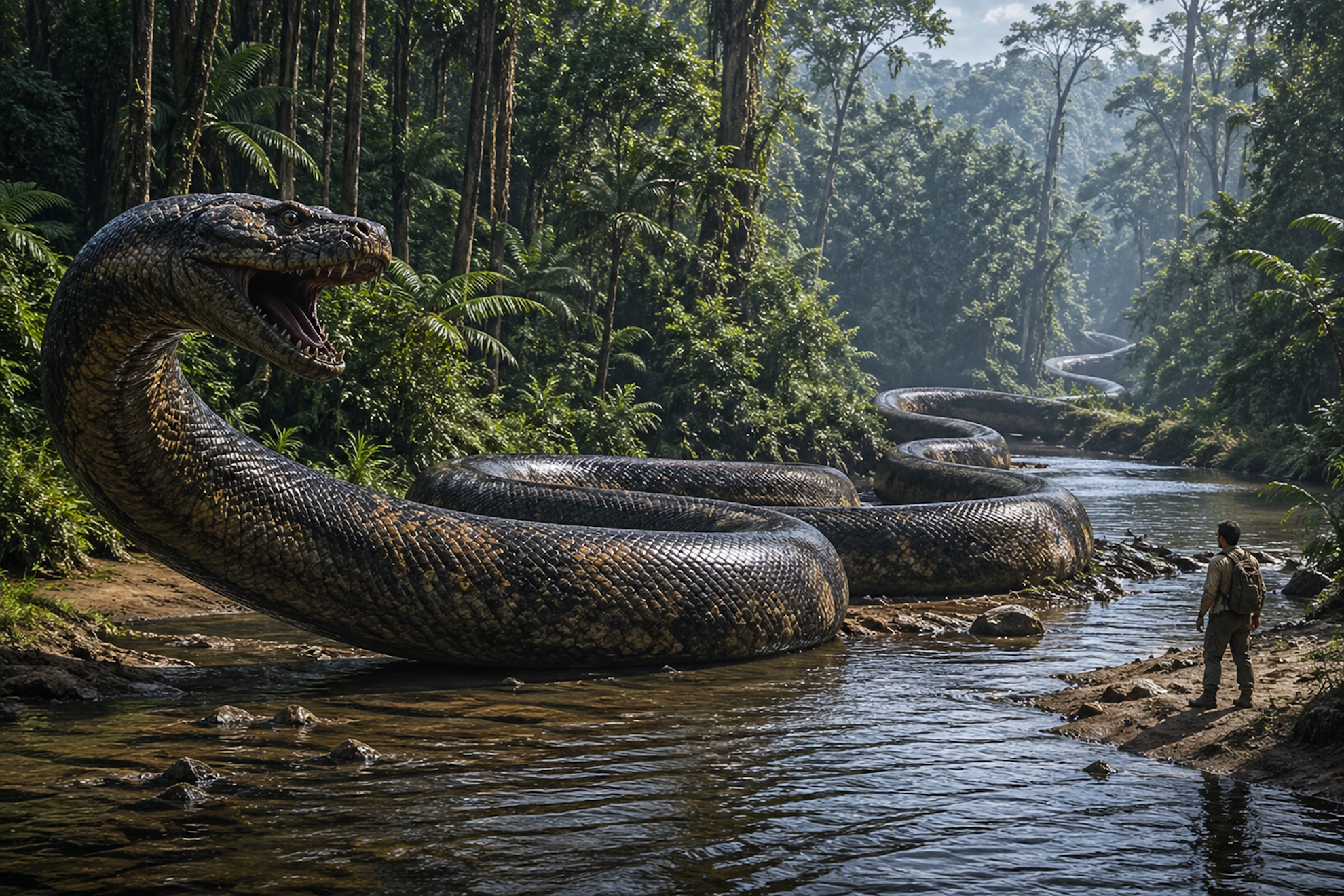 Representación de la serpiente creada con Inteligencia Artificial.