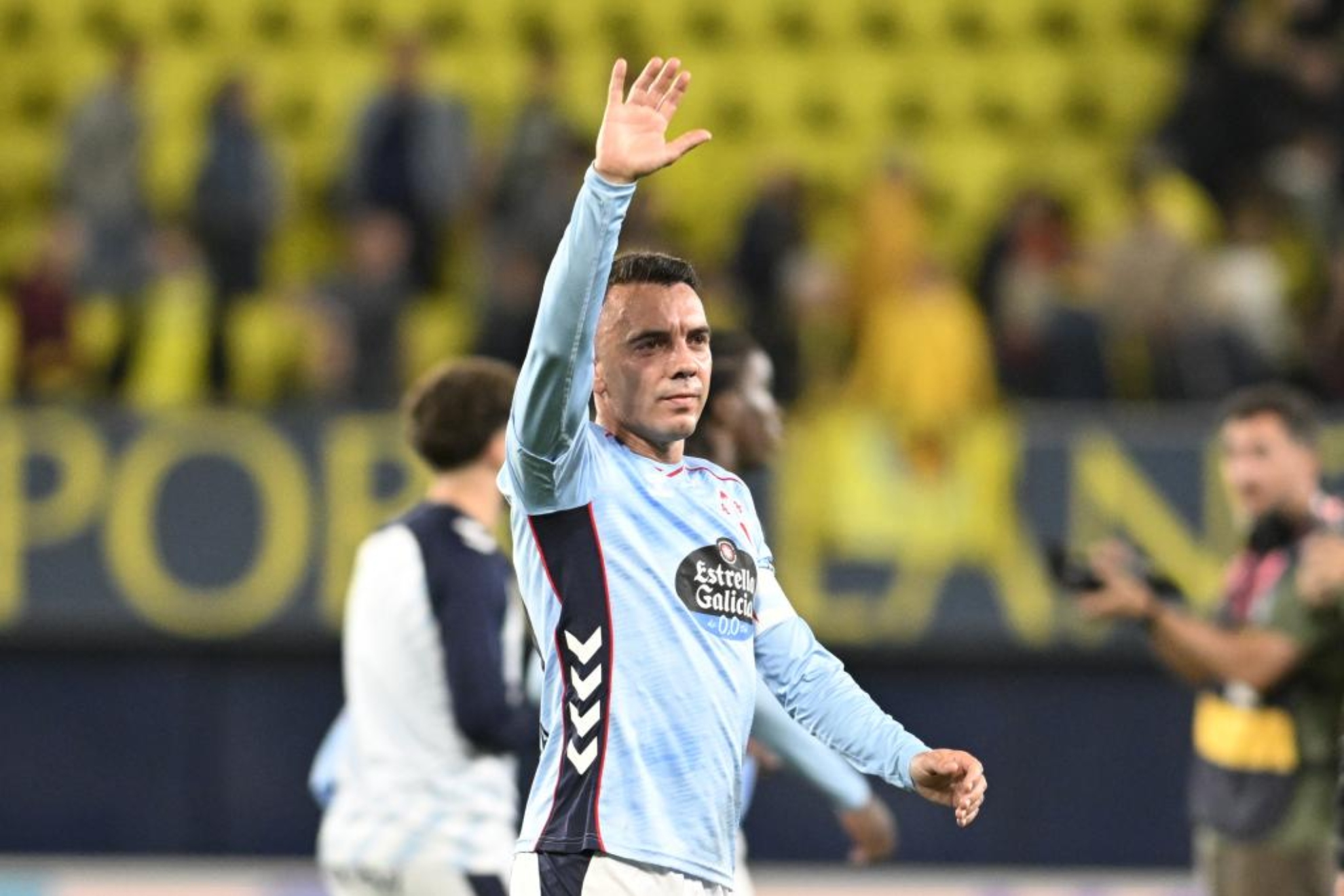 Aspas, en un partido del Celta.