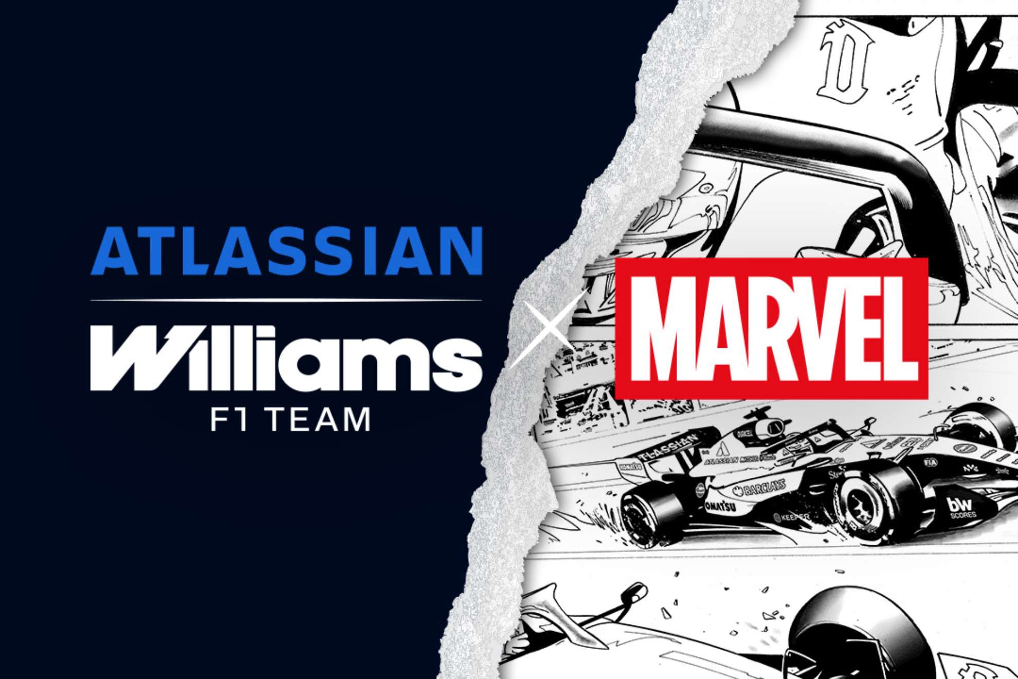 Imagen de la promoción de Williams y su entrada en el unicerso Marvel.