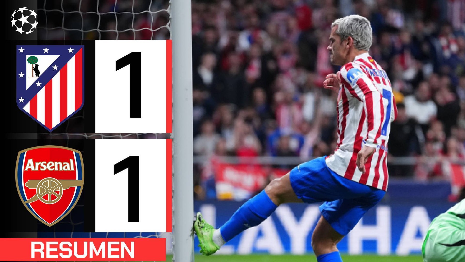 Un gran Raya evita la victoria del Atlético de Madrid y la eliminatoria se decidirá en Londres