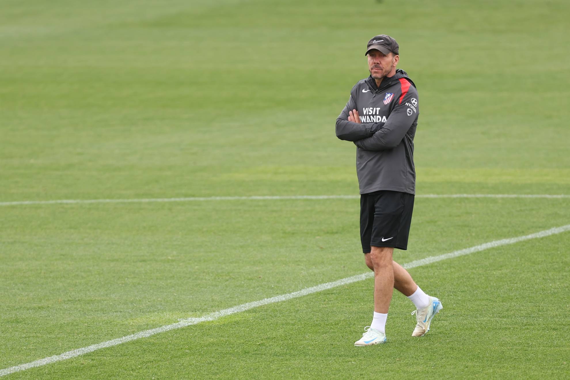 Simeone, en un entrenamiento.