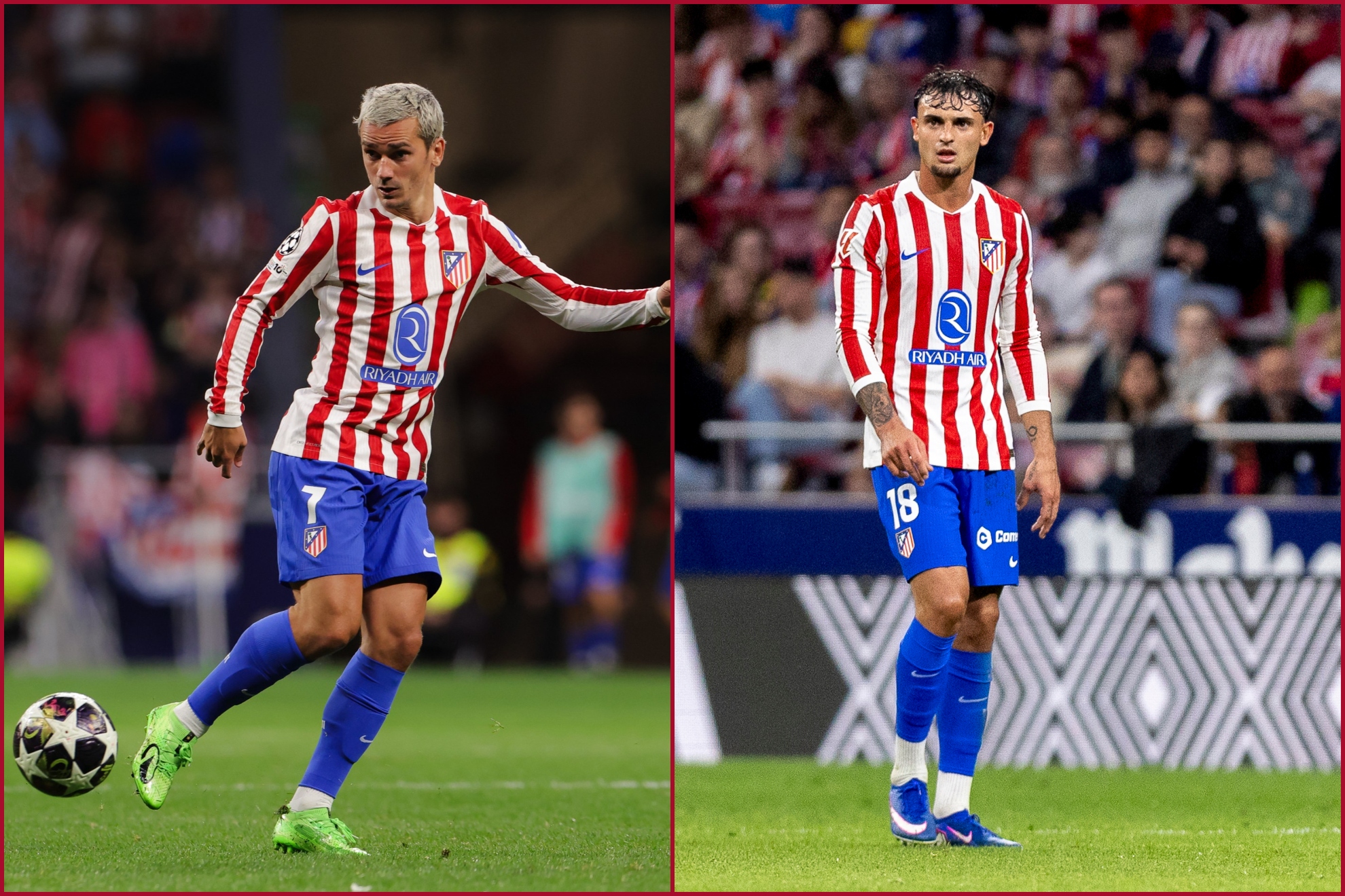 Antoine Griezmann y Marc Pubill