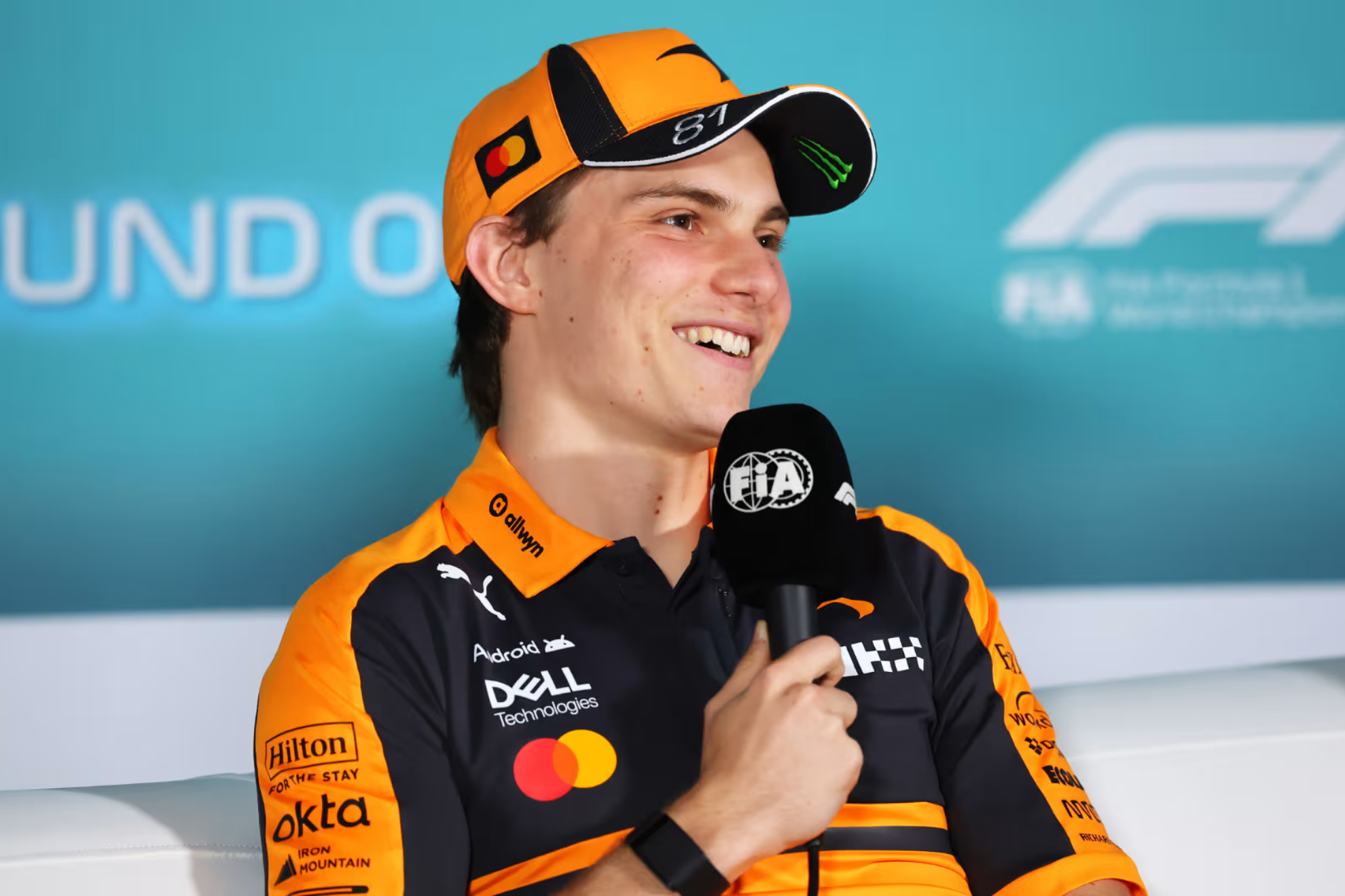 Piastri, en la rueda de prensa.