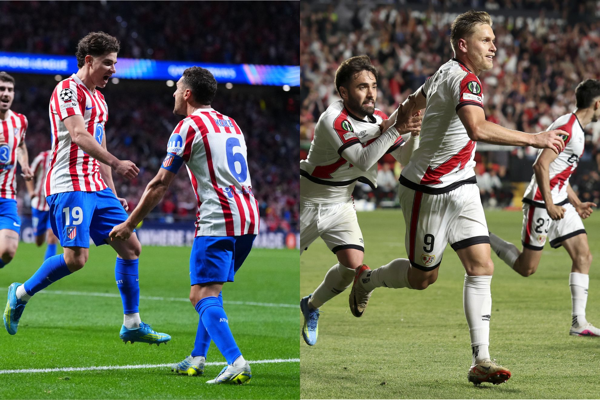Atlético de Madrid y Rayo Vallecano