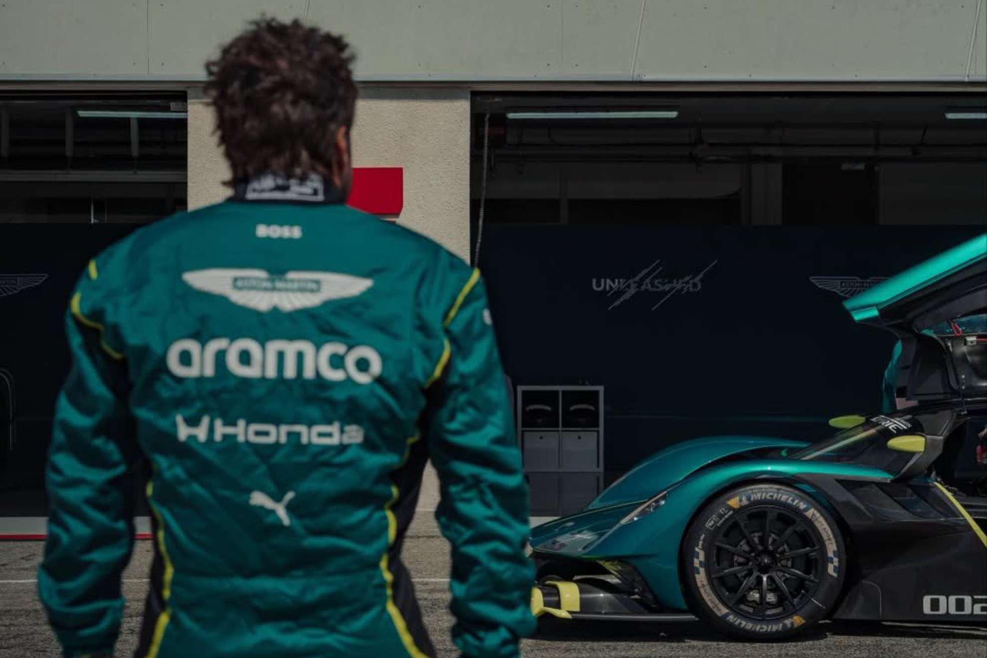 Alonso, con el Valkyrie LM, en Paul Ricard.