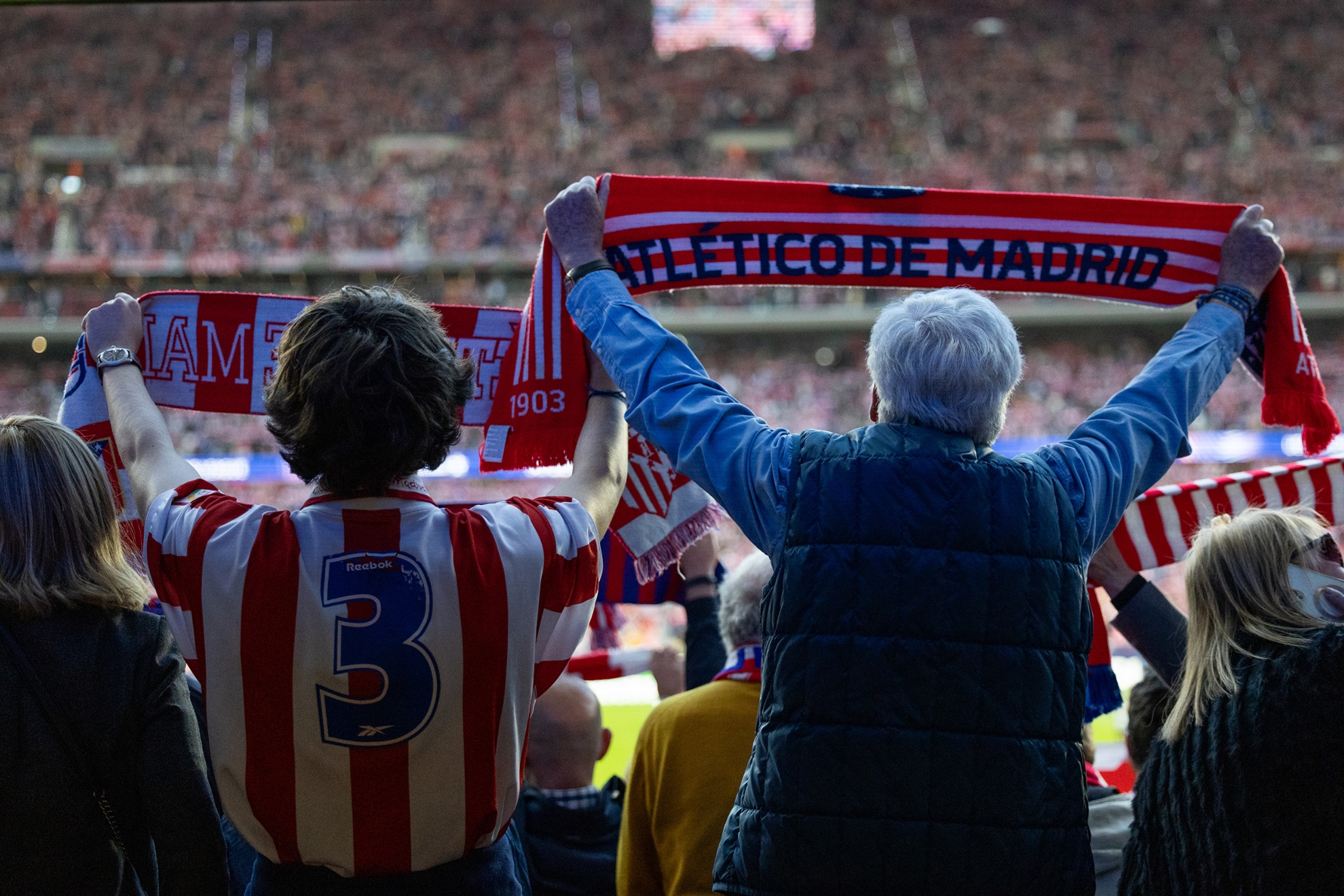 Aficionados del Atlético.
