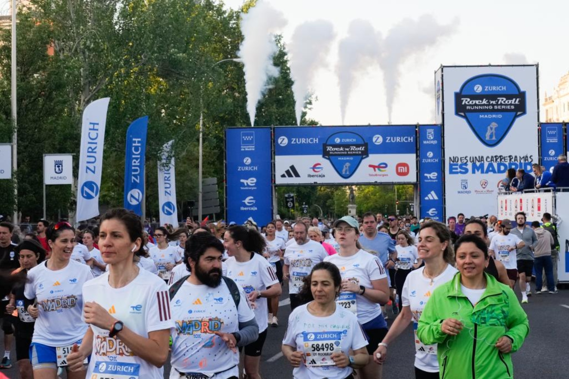 Corredores en las calles de Madrid