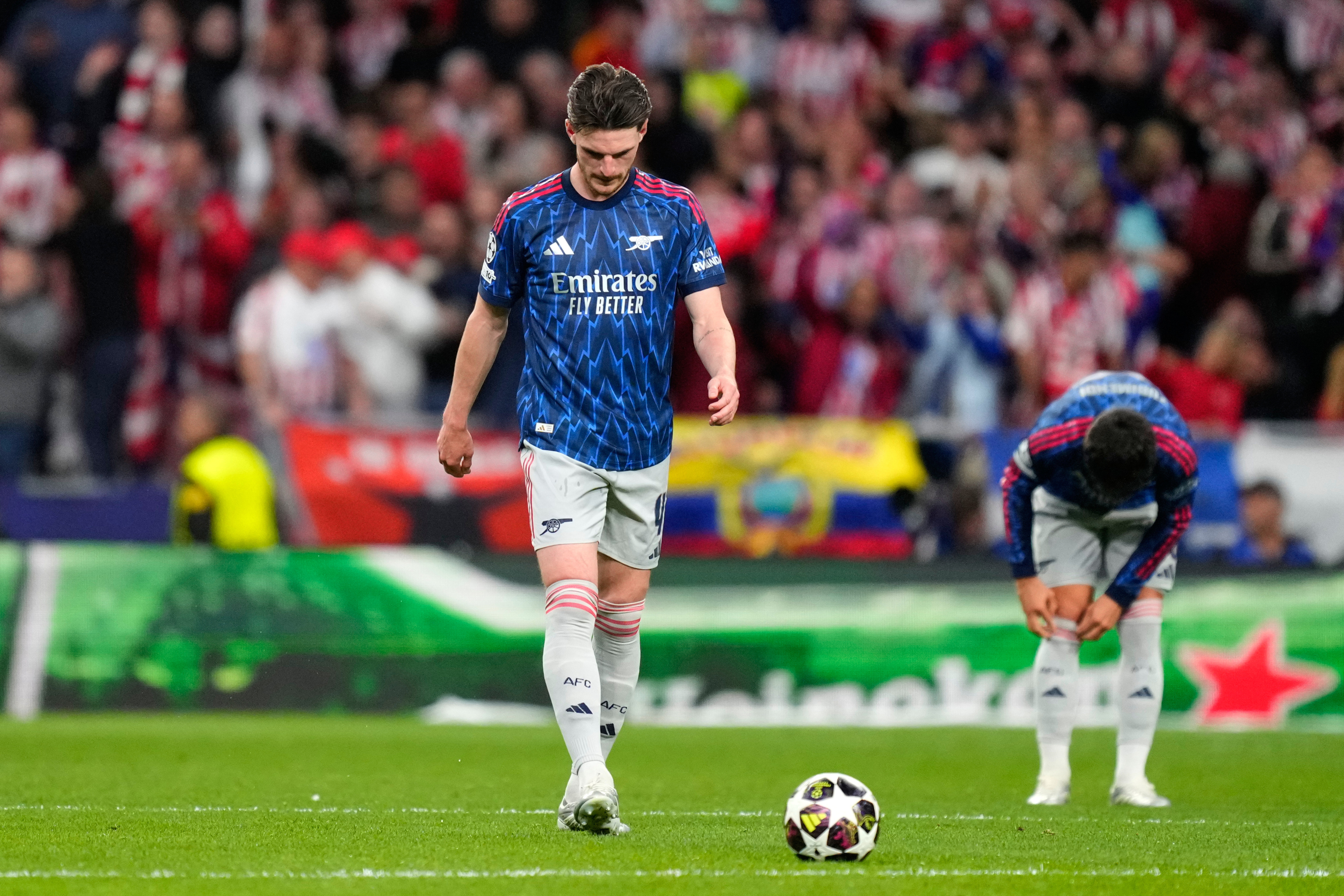 Declan Rice en el empate a 1 ante el Atlético de Madrid