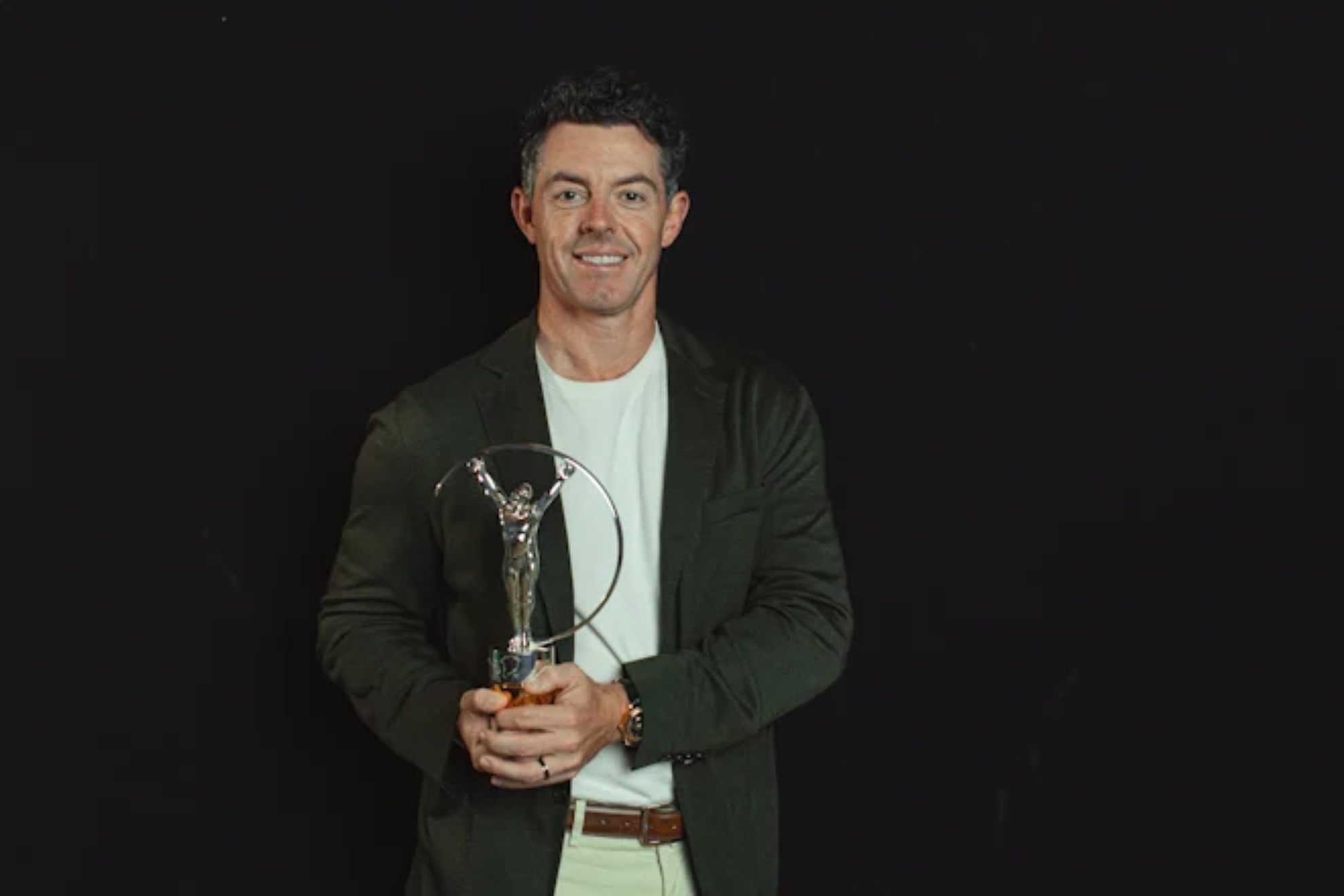 Rory McIlroy (36), con la estatuilla del premio Laureus