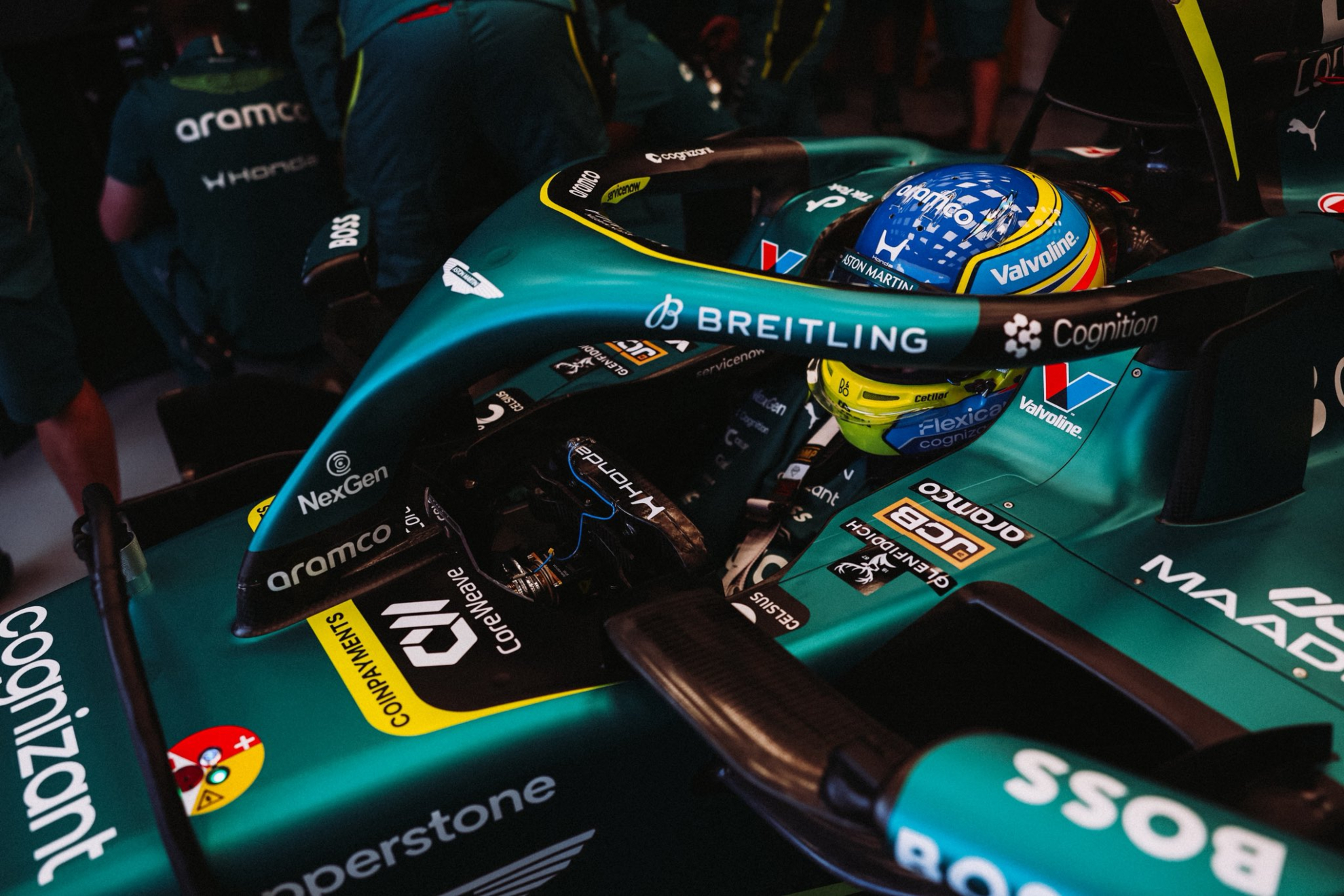 Alonso, in the car.