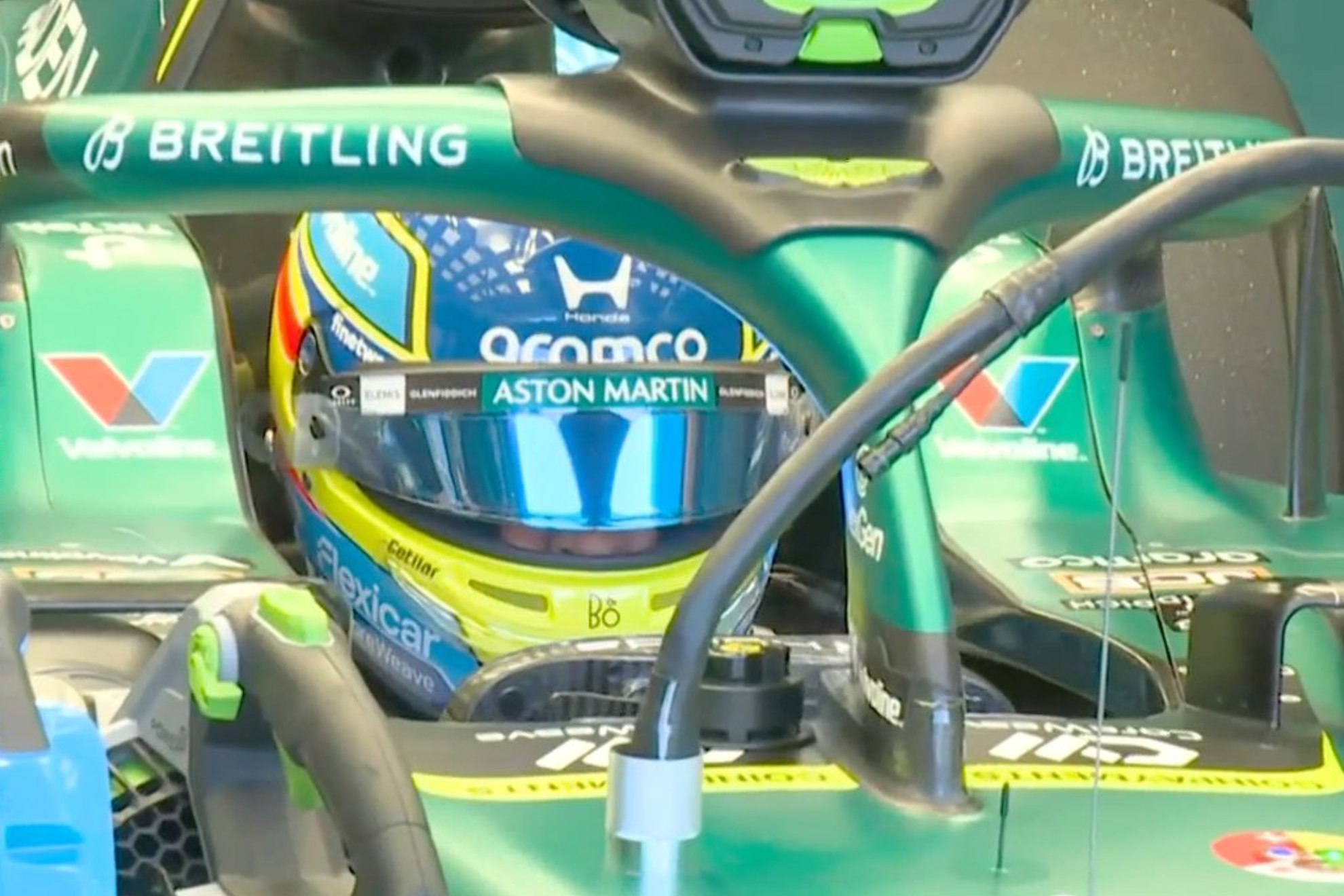 Alonso, en el coche.