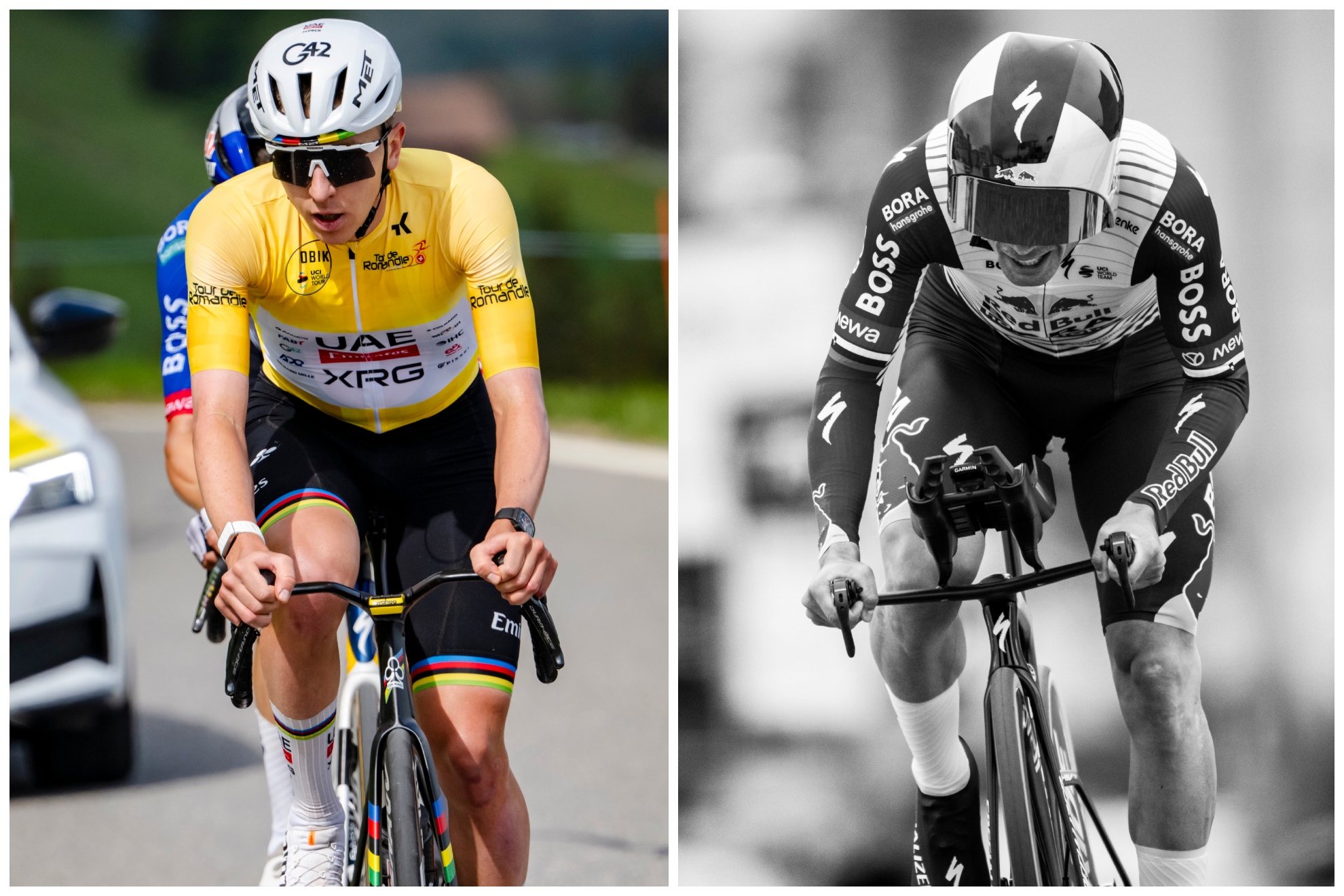 Tadej Pogacar y Primoz Roglic.