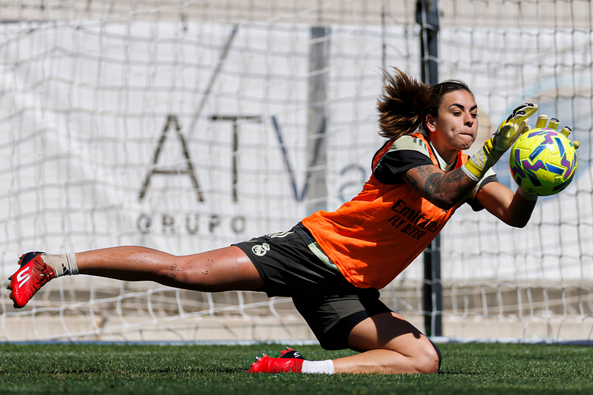 Misa Rodríguez, durante un entrenamiento del Real Madrid.
