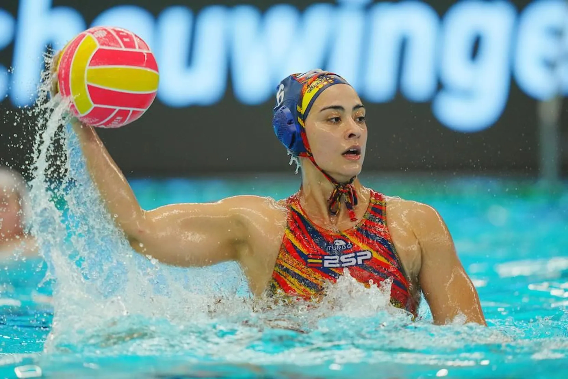 Paula Crespí, en un partido de la Copa del Mundo.