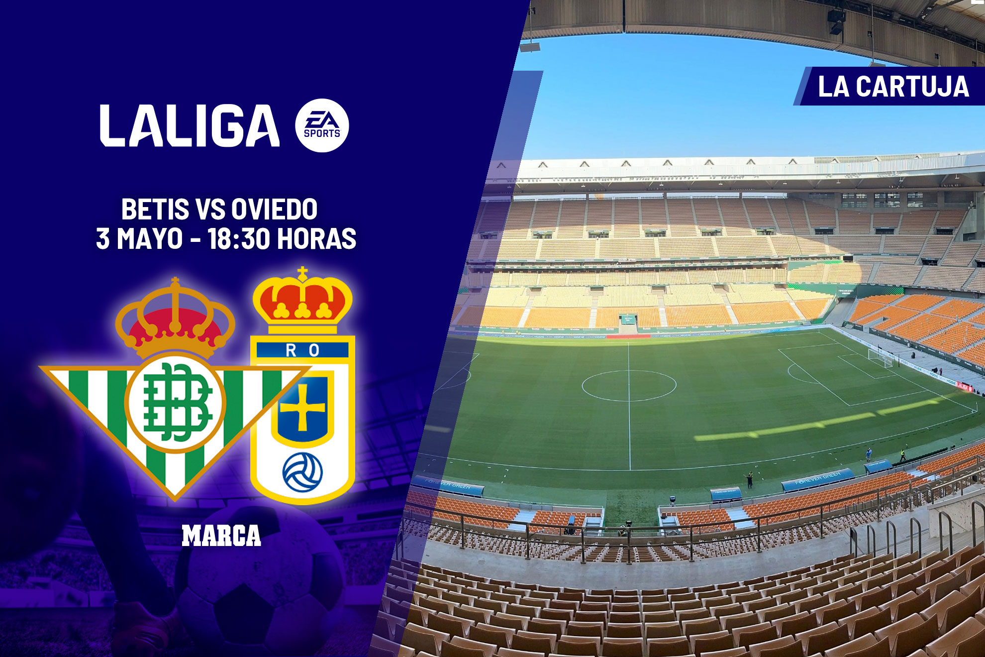 Jornada 34 I Betis-Oviedo en estadio de La Cartuja