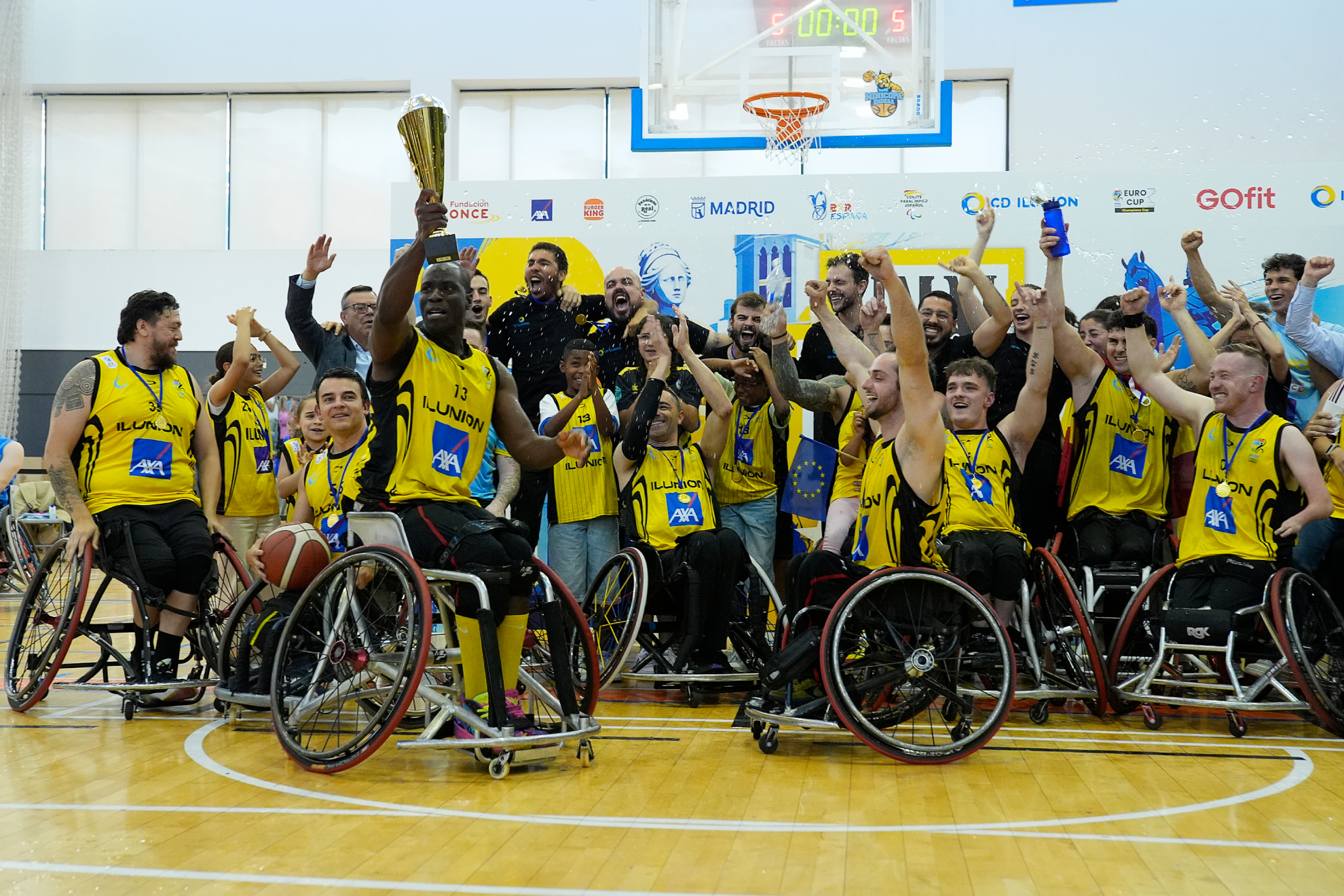 Ilunion celebra la conquista de la Champions ante Thuringia Bulls.
