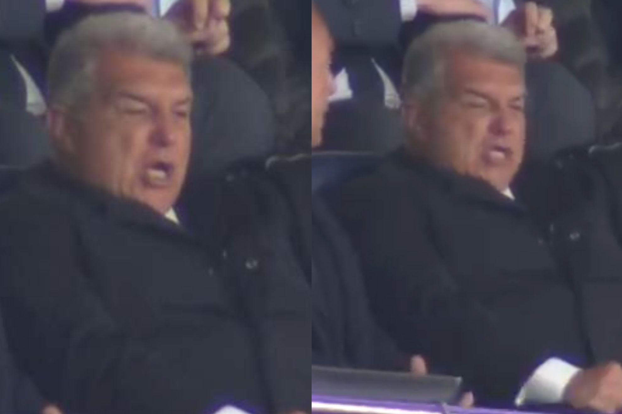 Joan Laporta, en El Sadar.