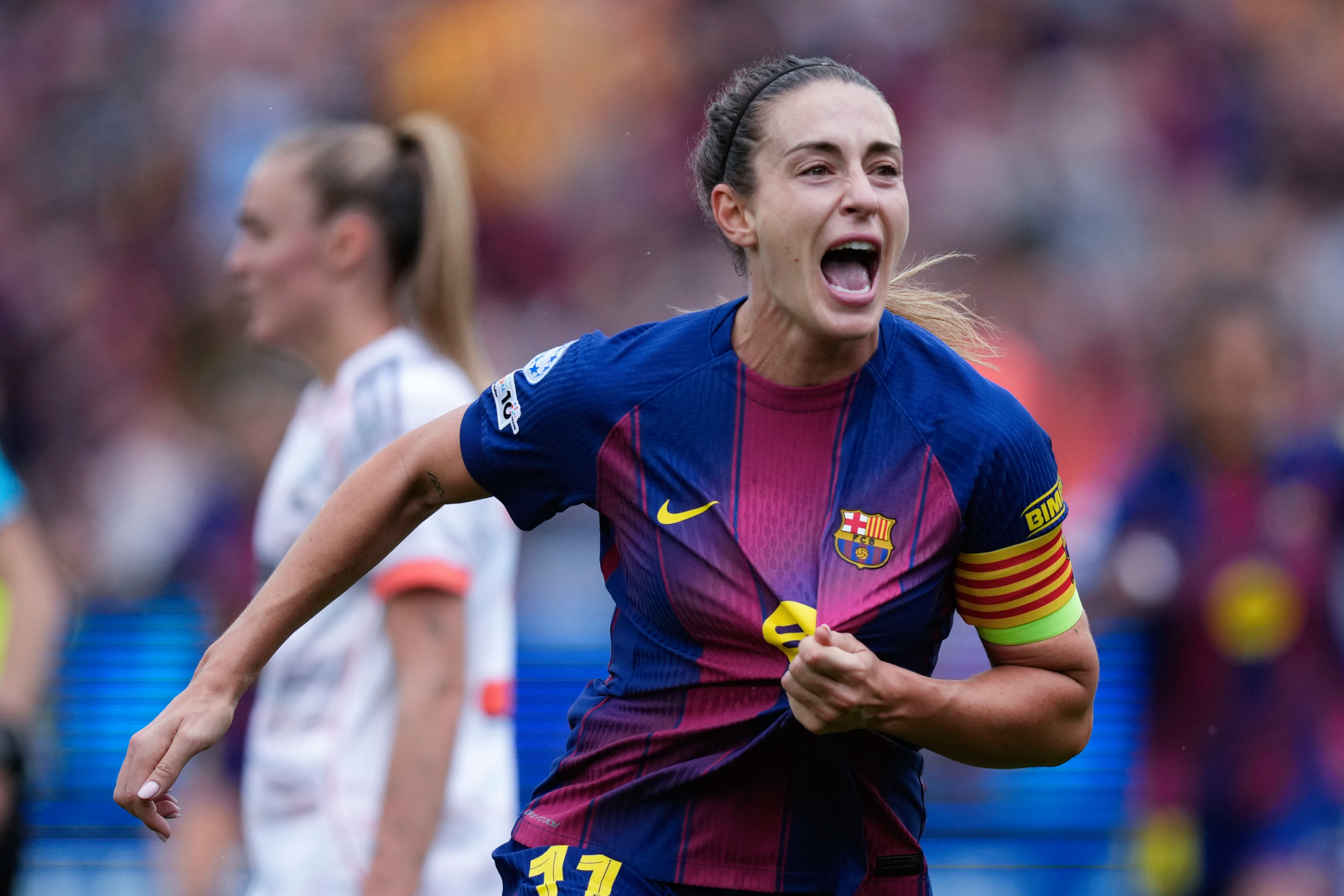 Alexia Putellas celebra un gol ante el Bayern de Múnich en el Camp Nou