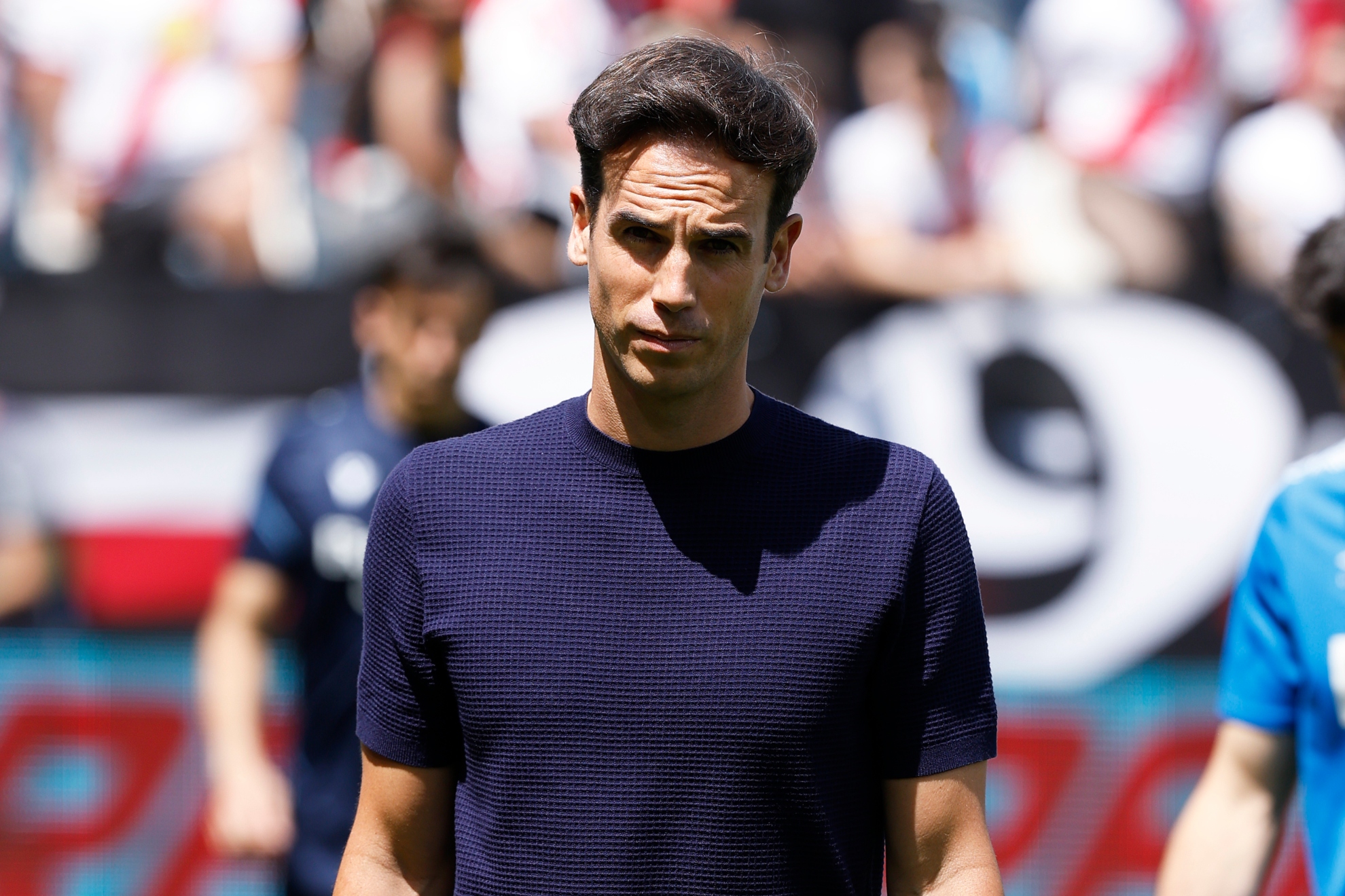 Iñigo Pérez, antes de un partido en Vallecas.