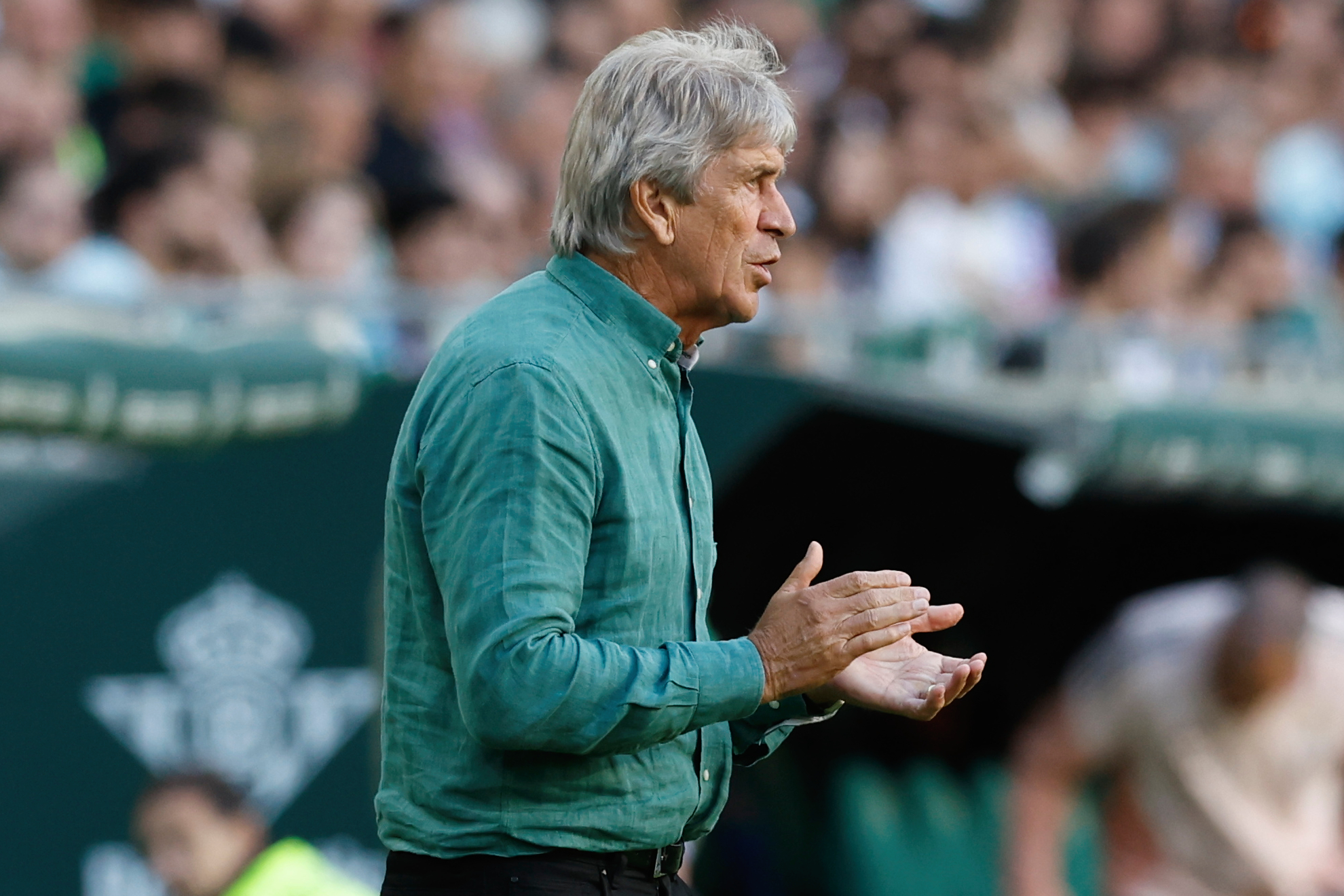 Pellegrini, durante el partido