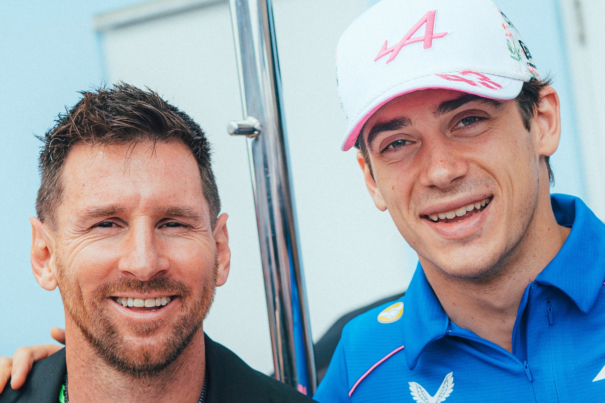 Messi y Colapinto en el GP de Miami